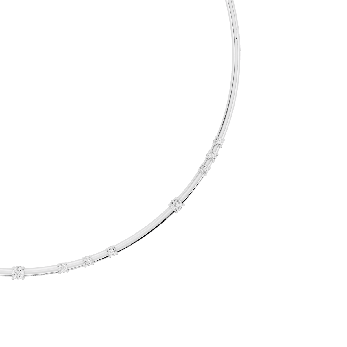 Three-Station Lab-Grown Diamond Collar Necklace