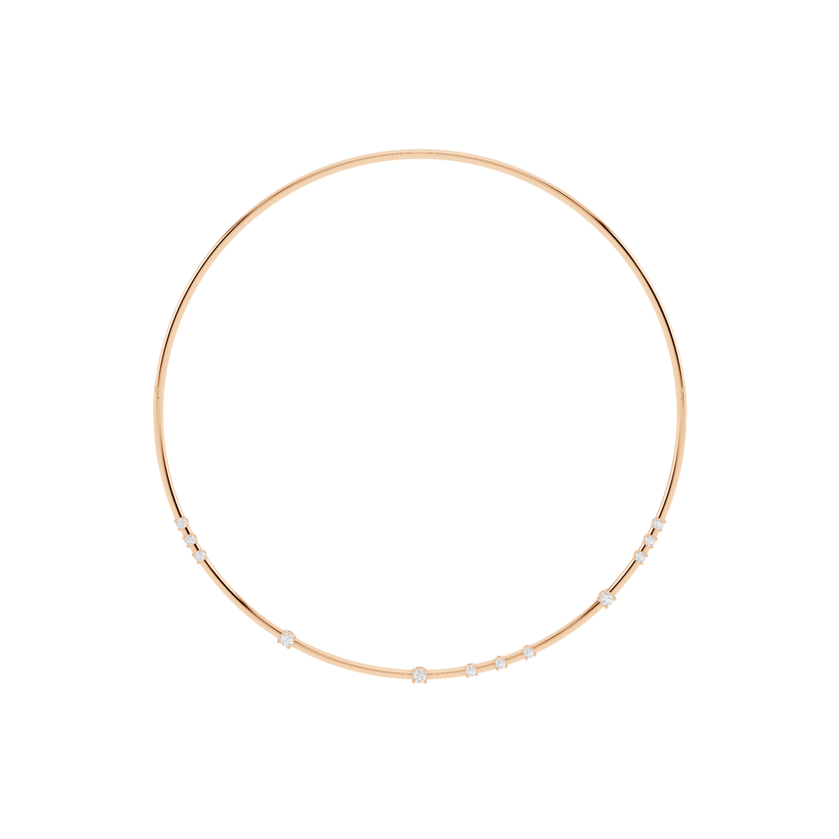 Three-Station Lab-Grown Diamond Collar Necklace