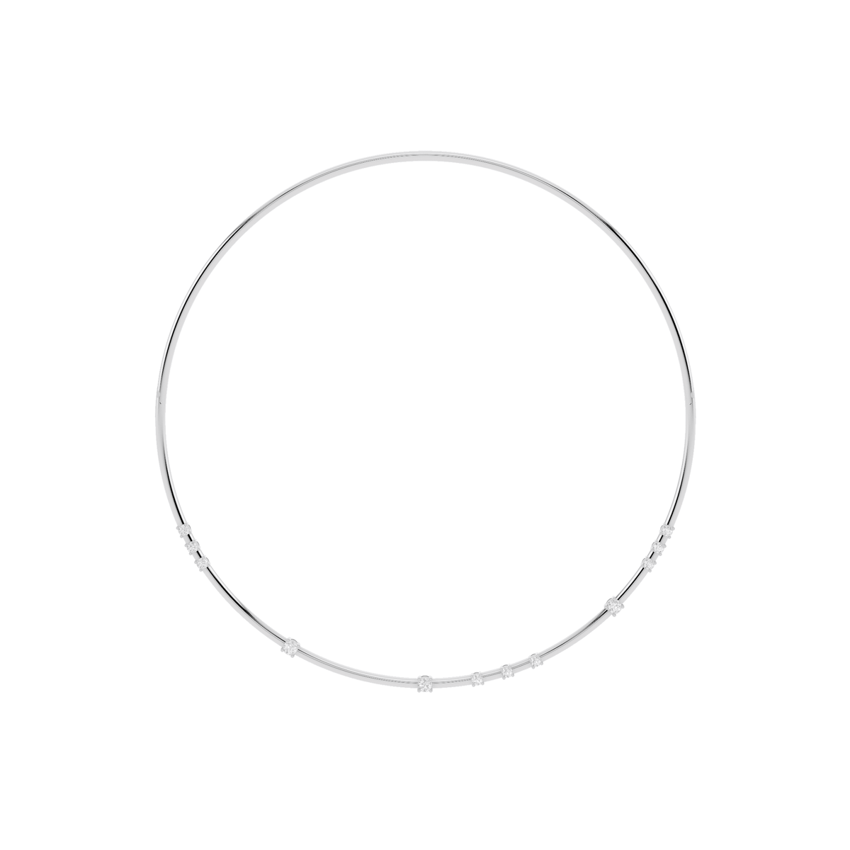 Three-Station Lab-Grown Diamond Collar Necklace
