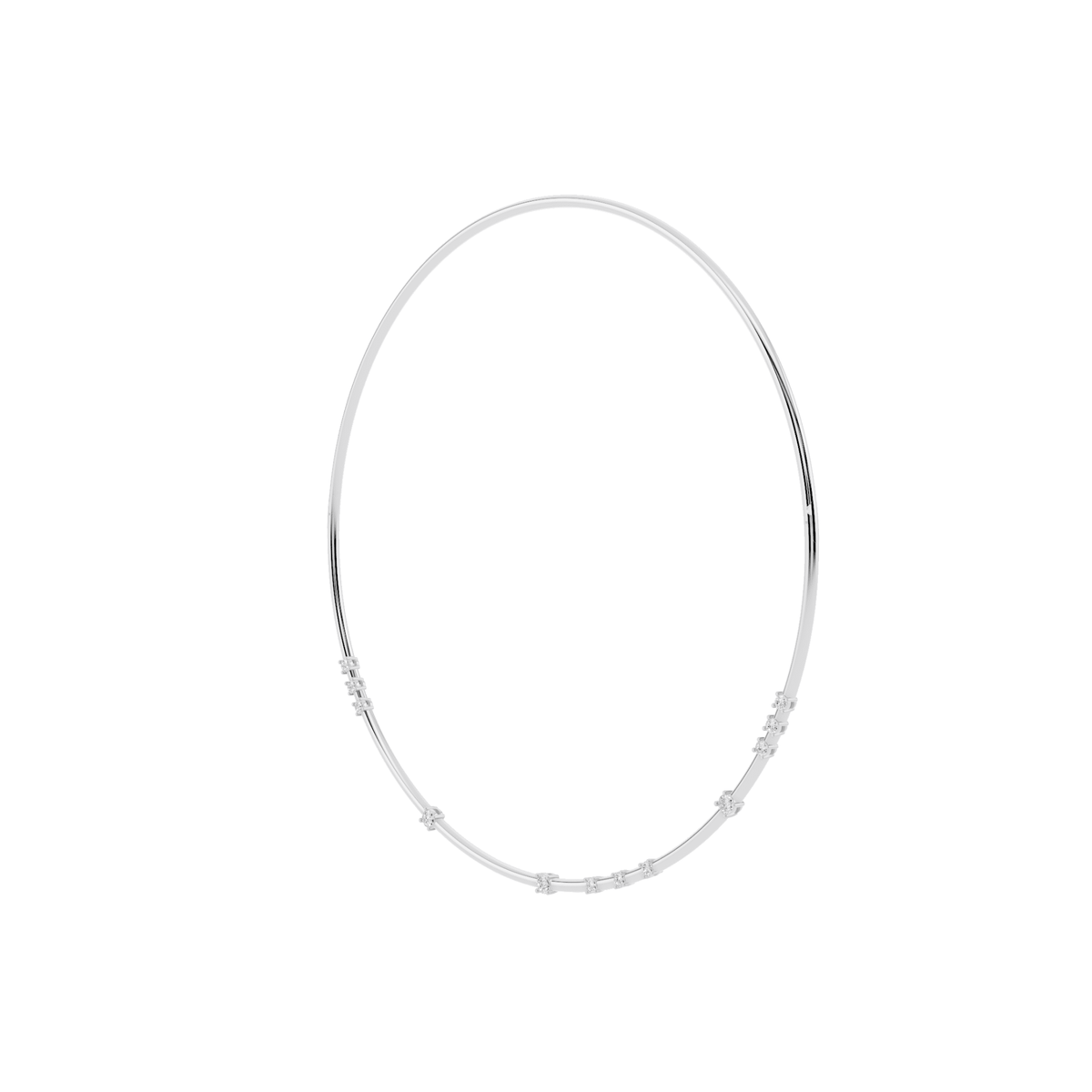 Three-Station Lab-Grown Diamond Collar Necklace