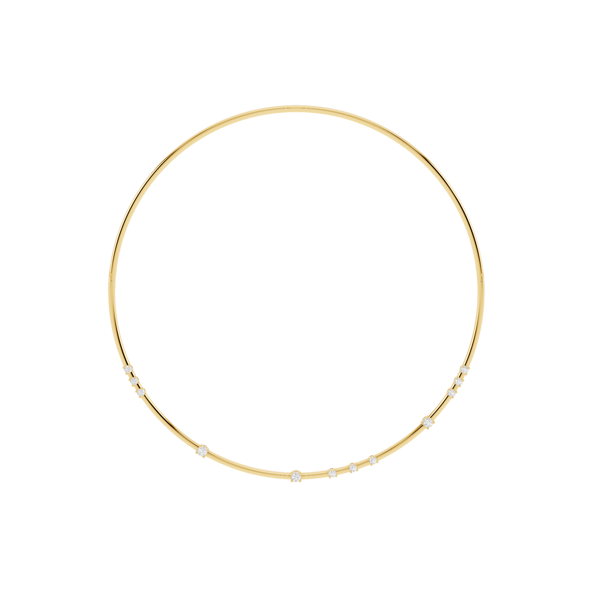 Three-Station Lab-Grown Diamond Collar Necklace