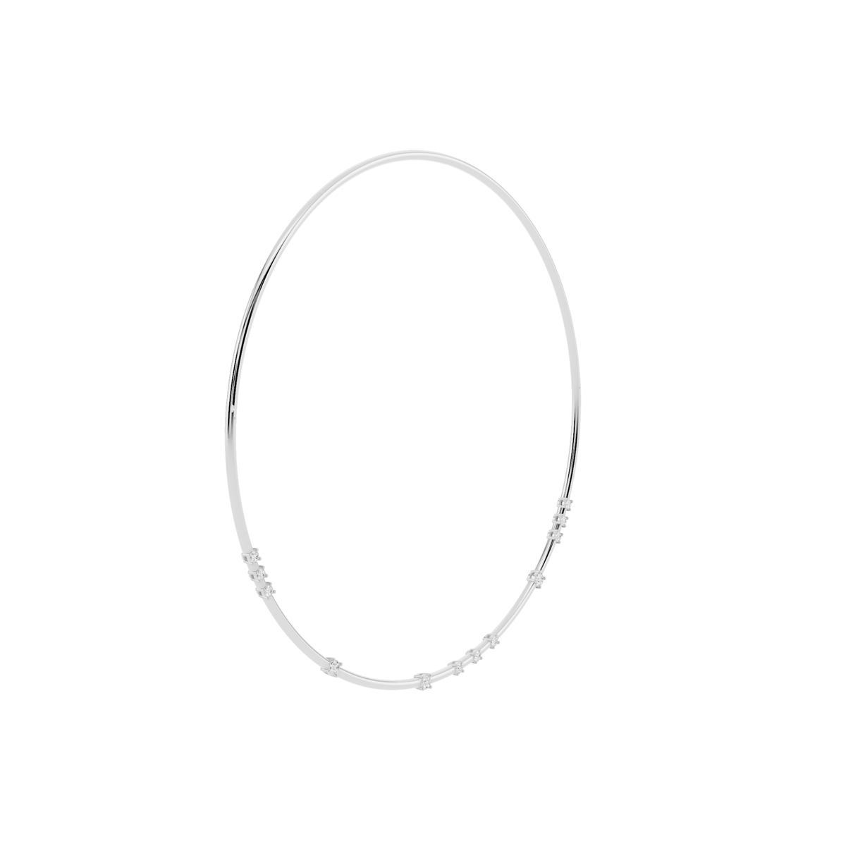 Three-Station Lab-Grown Diamond Collar Necklace