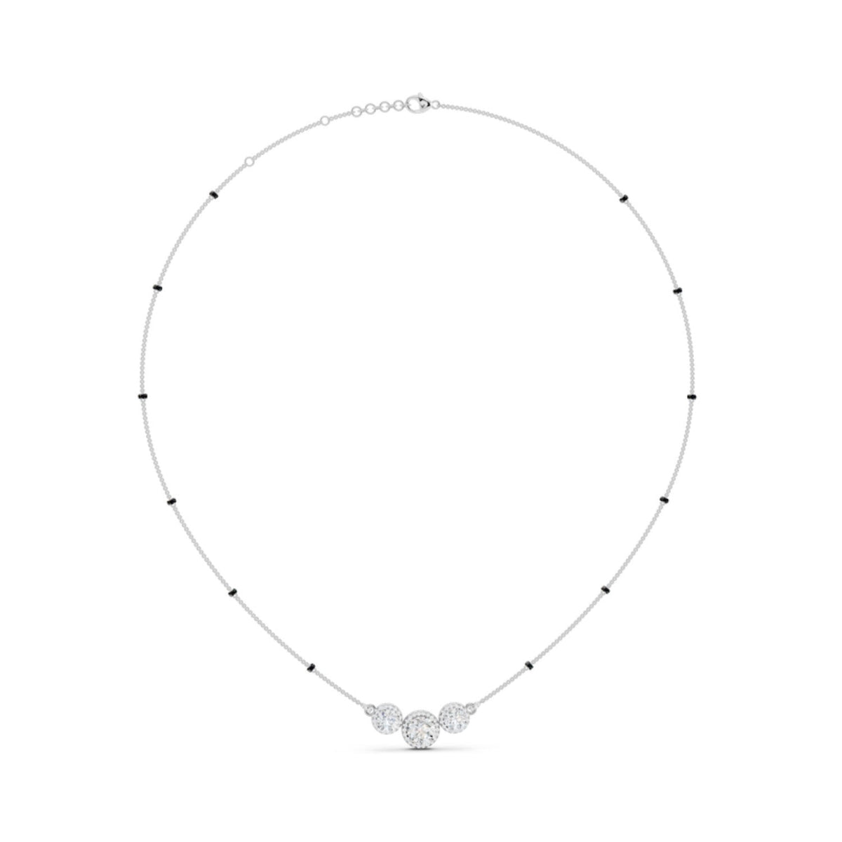 Three Stone Halo Mangalsutra