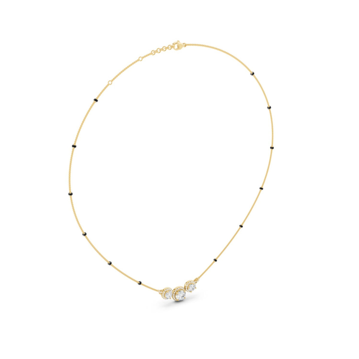 Three Stone Halo Mangalsutra