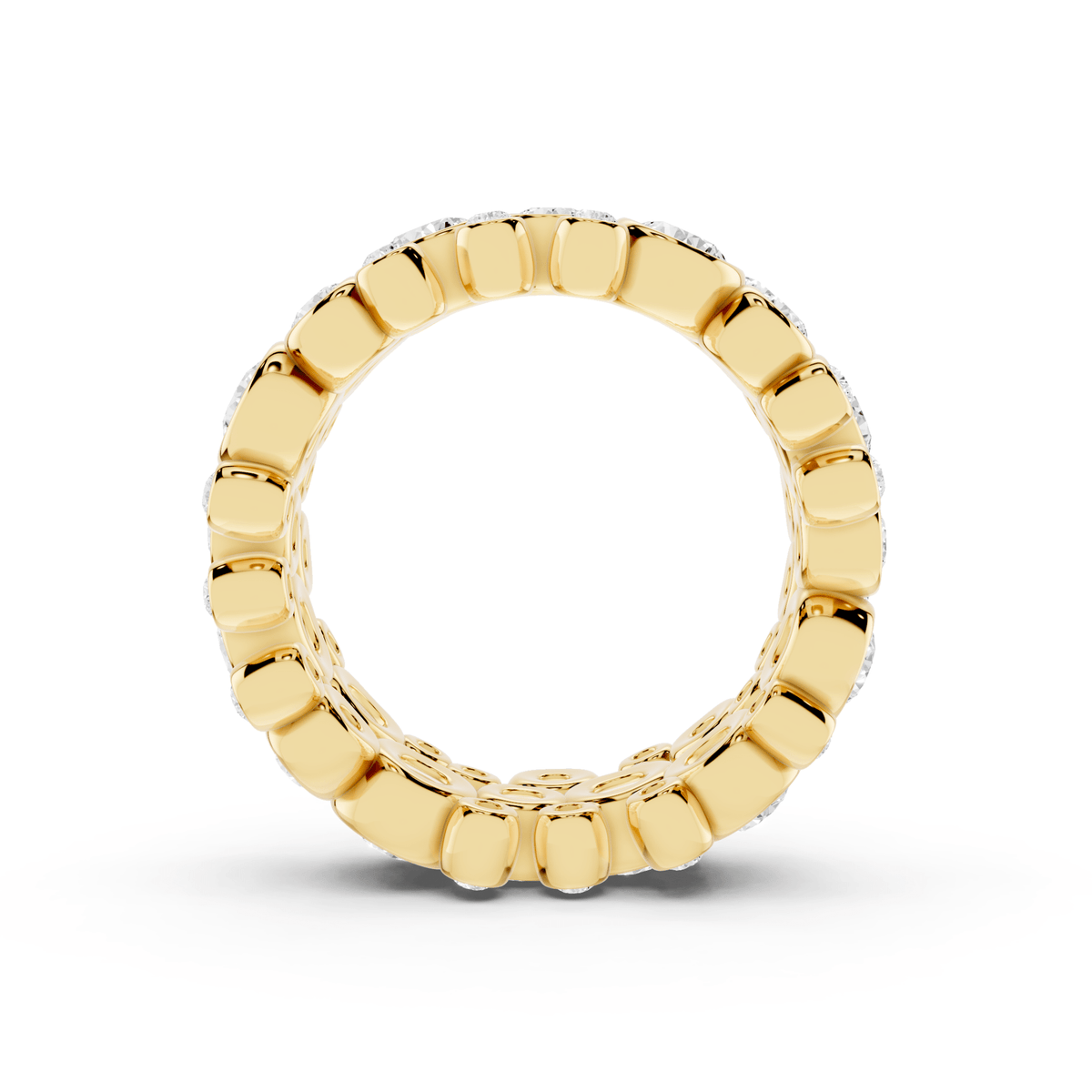 Wide Bezel Bubble Lab-Grown Diamond Band