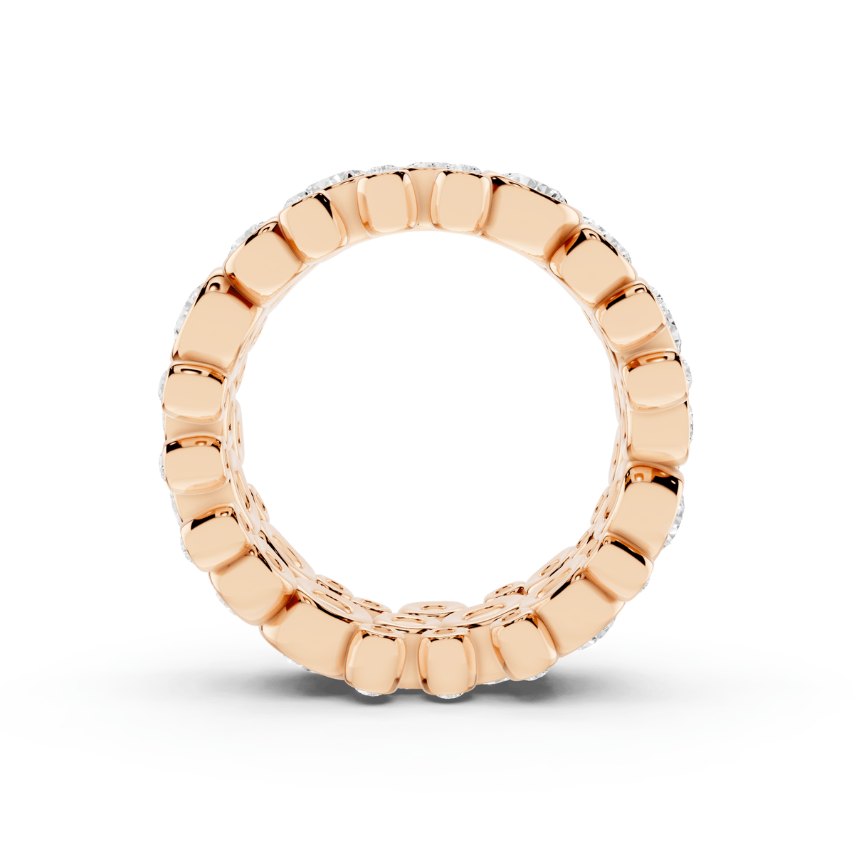 Wide Bezel Bubble Lab-Grown Diamond Band