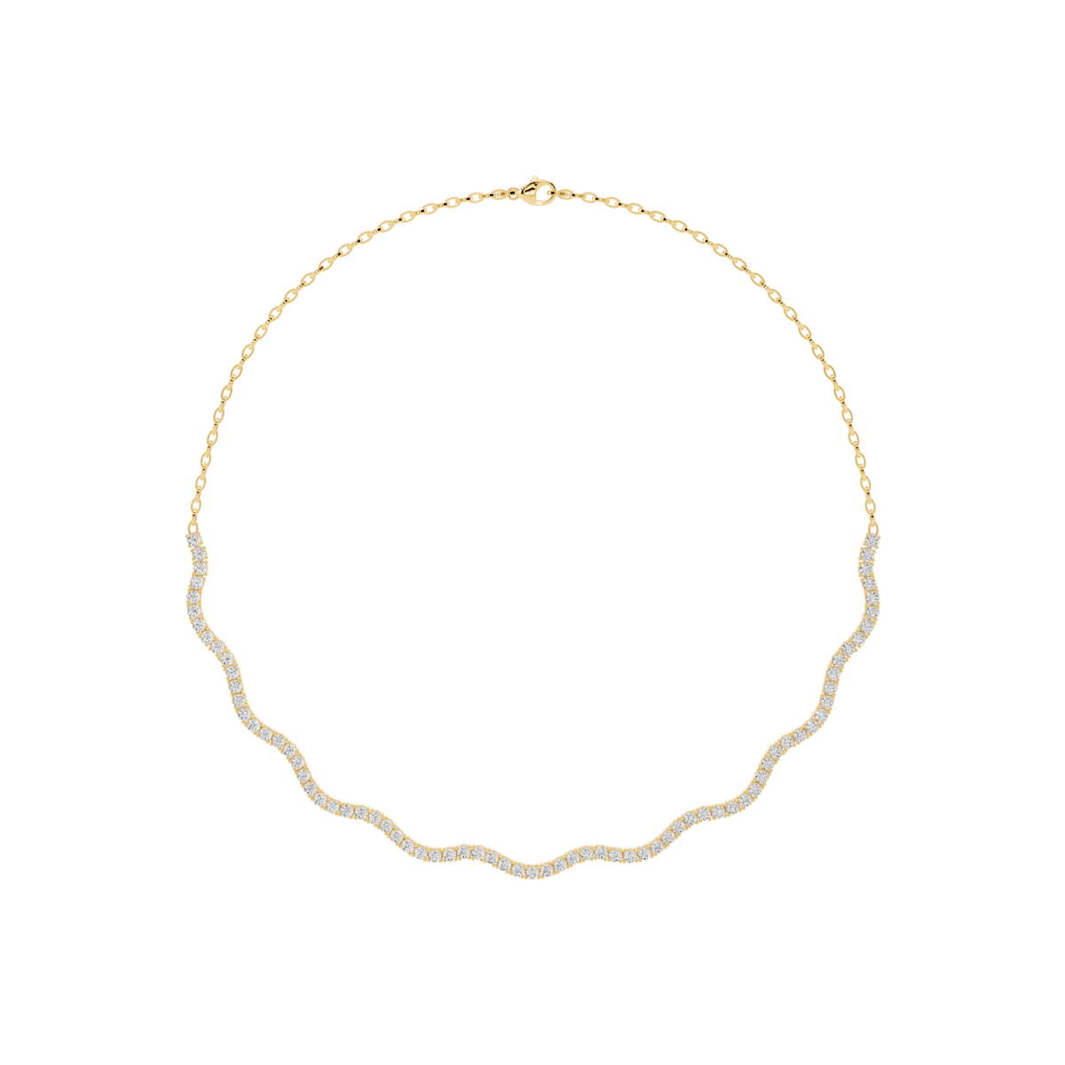 Wave Lab-Grown Diamond Necklace