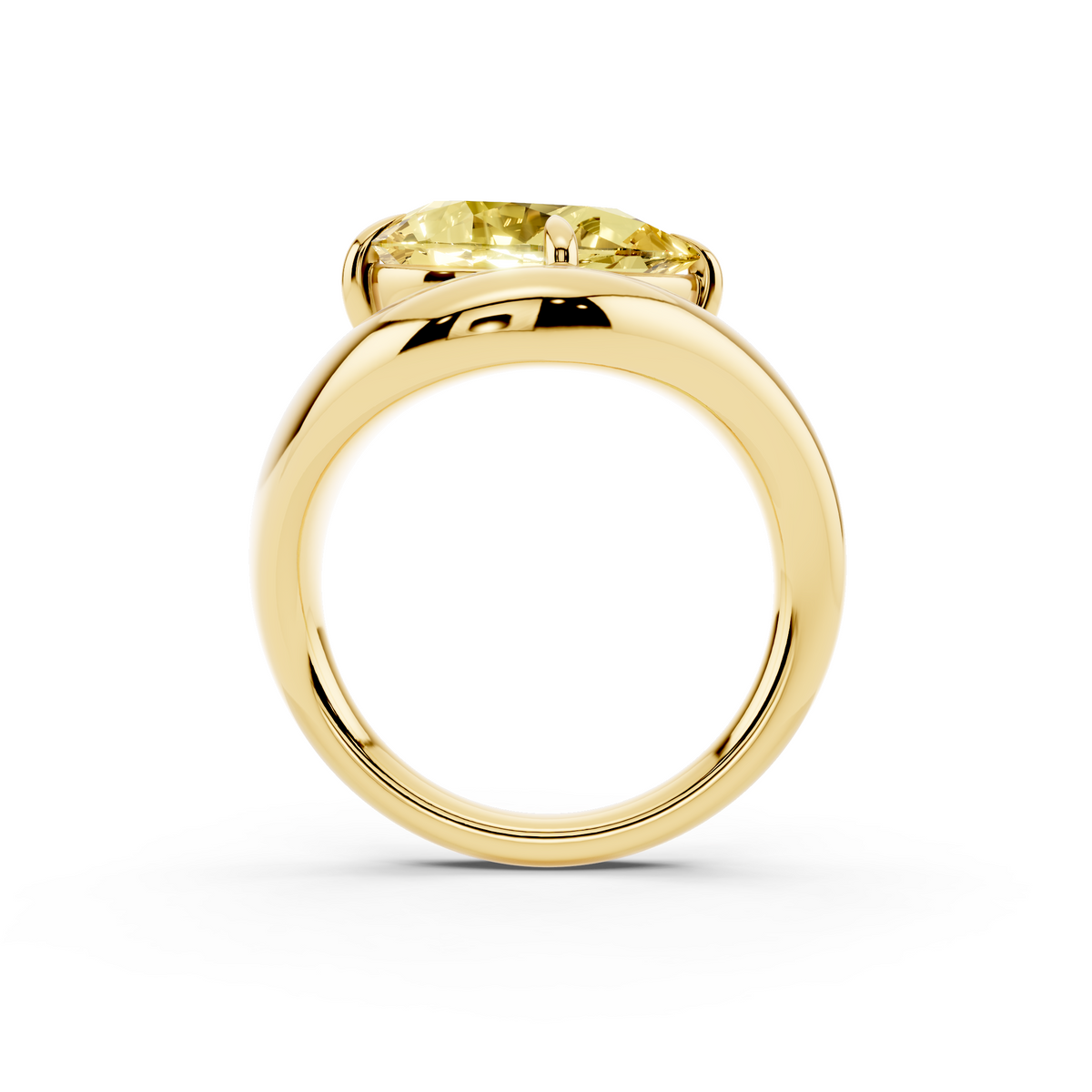 Yellow Pear Lab-Grown Diamond Ring
