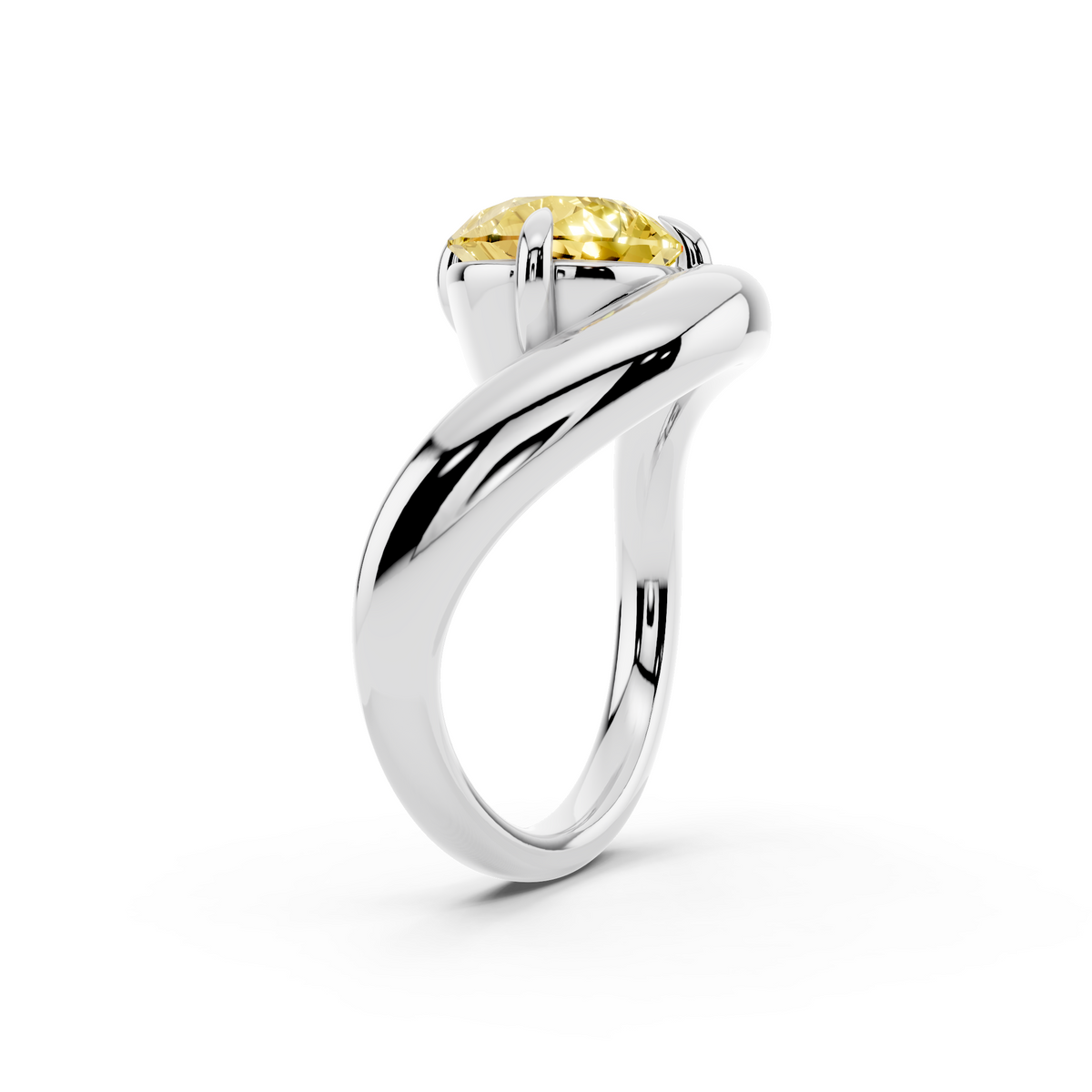 Yellow Pear Lab-Grown Diamond Ring