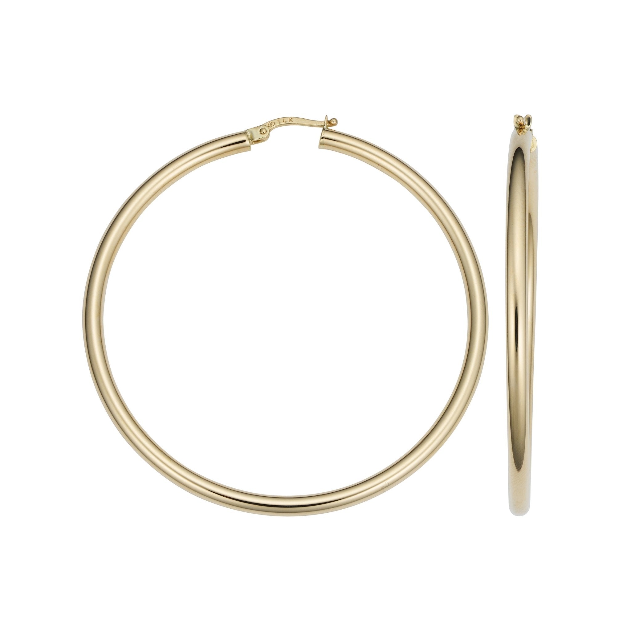 3 x 50 Polished Hoop Earrings