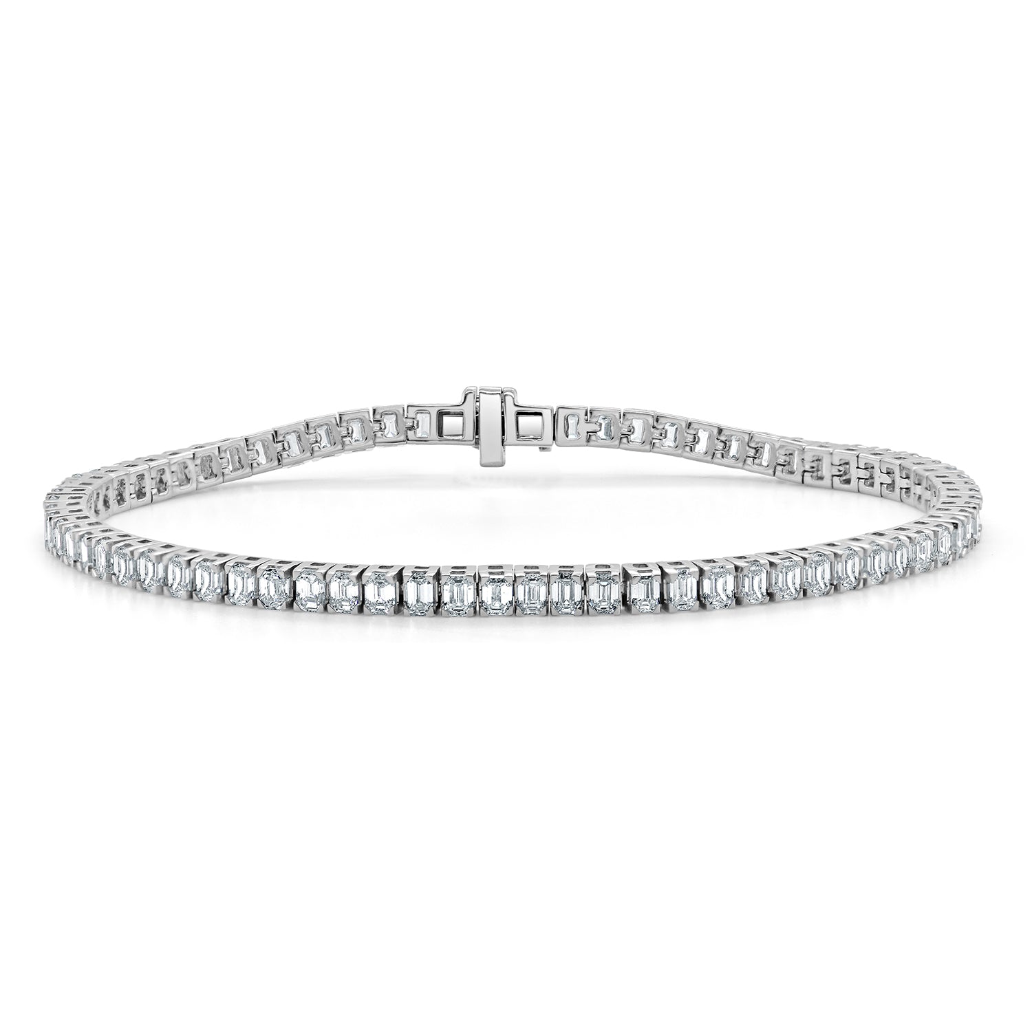Emerald-Cut Diamond Tennis Bracelet