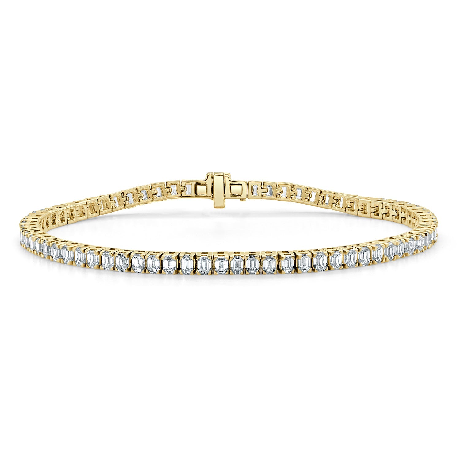 Emerald-Cut Diamond Tennis Bracelet