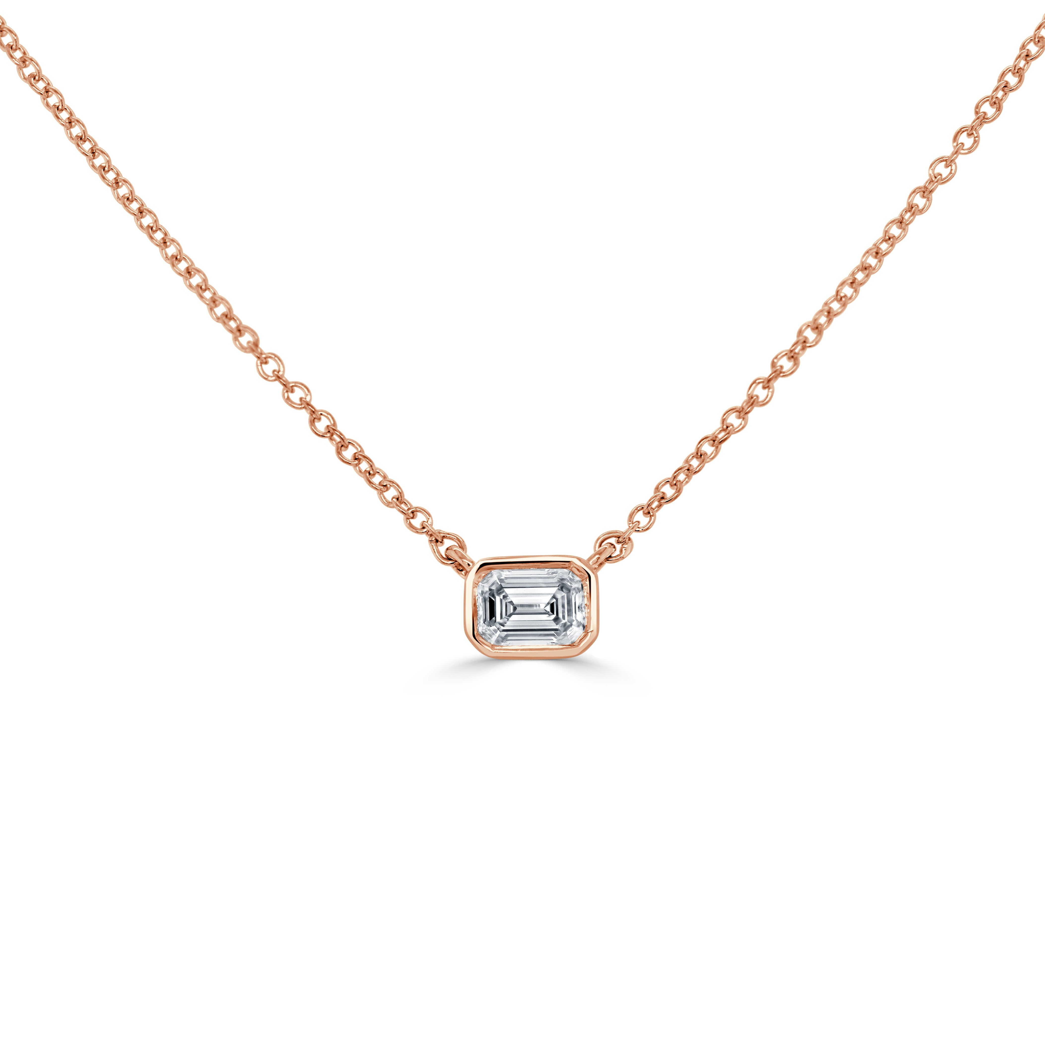 Emerald-Cut Diamond Pendant