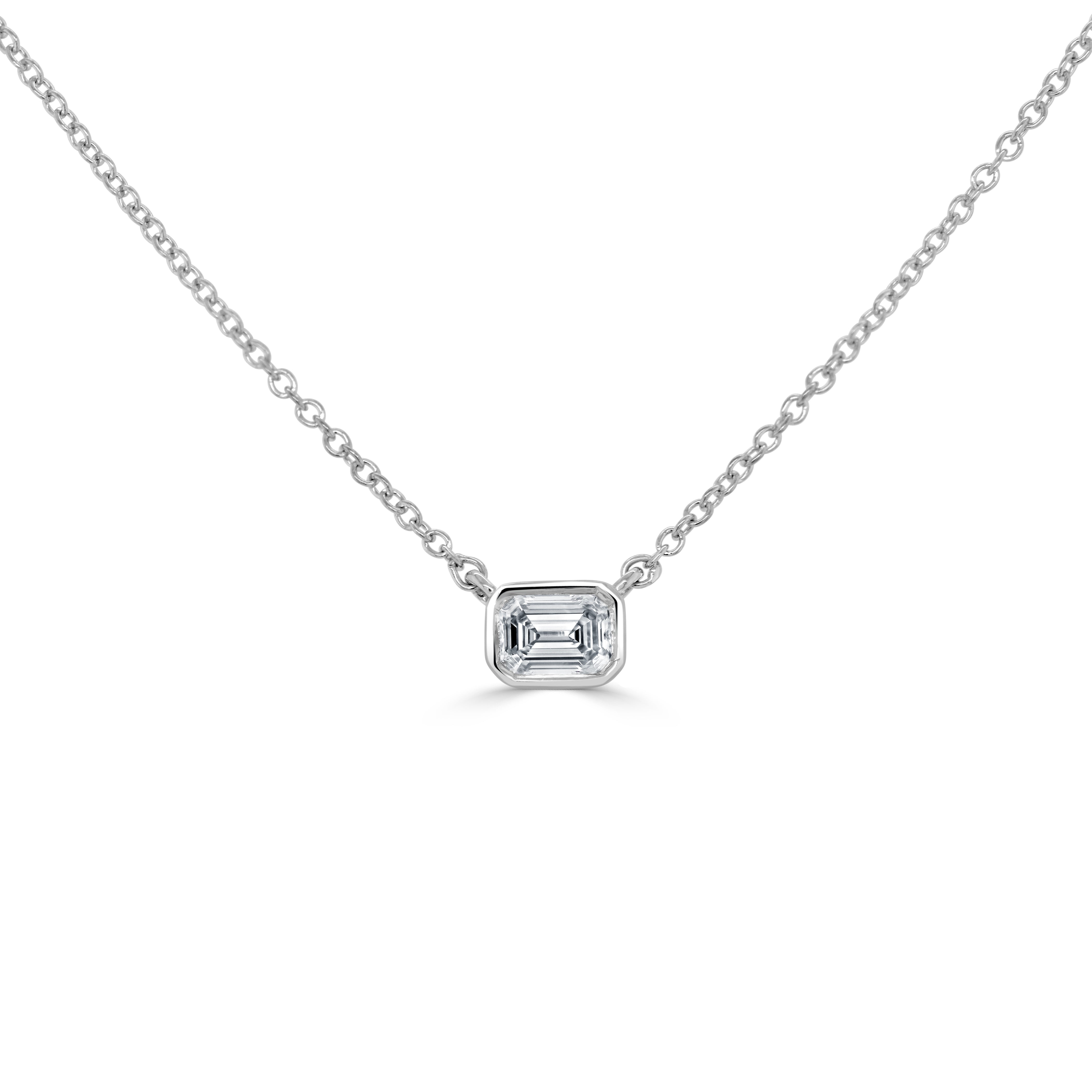 Emerald-Cut Diamond Pendant