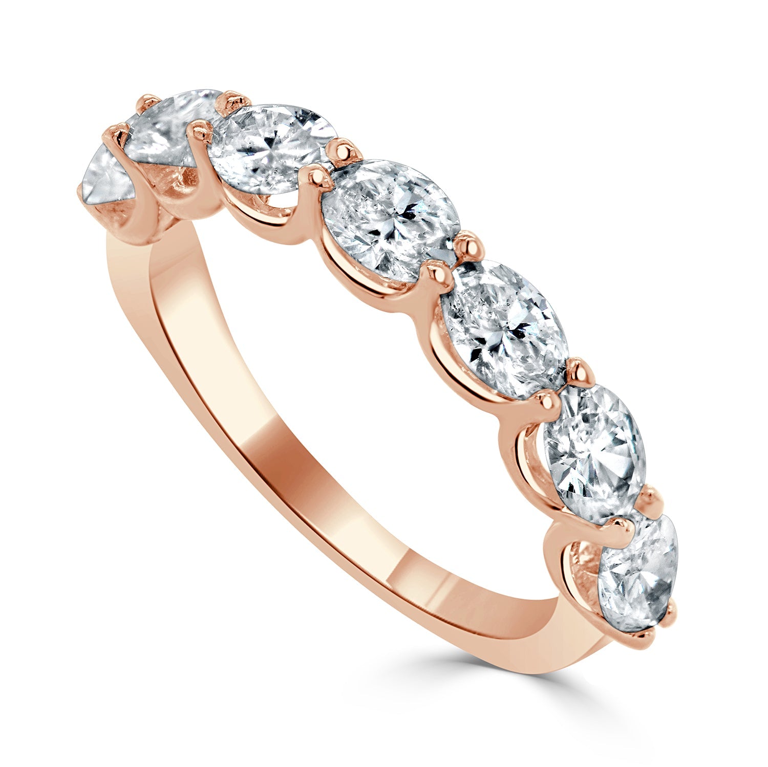 14k Gold & Oval Diamond Band