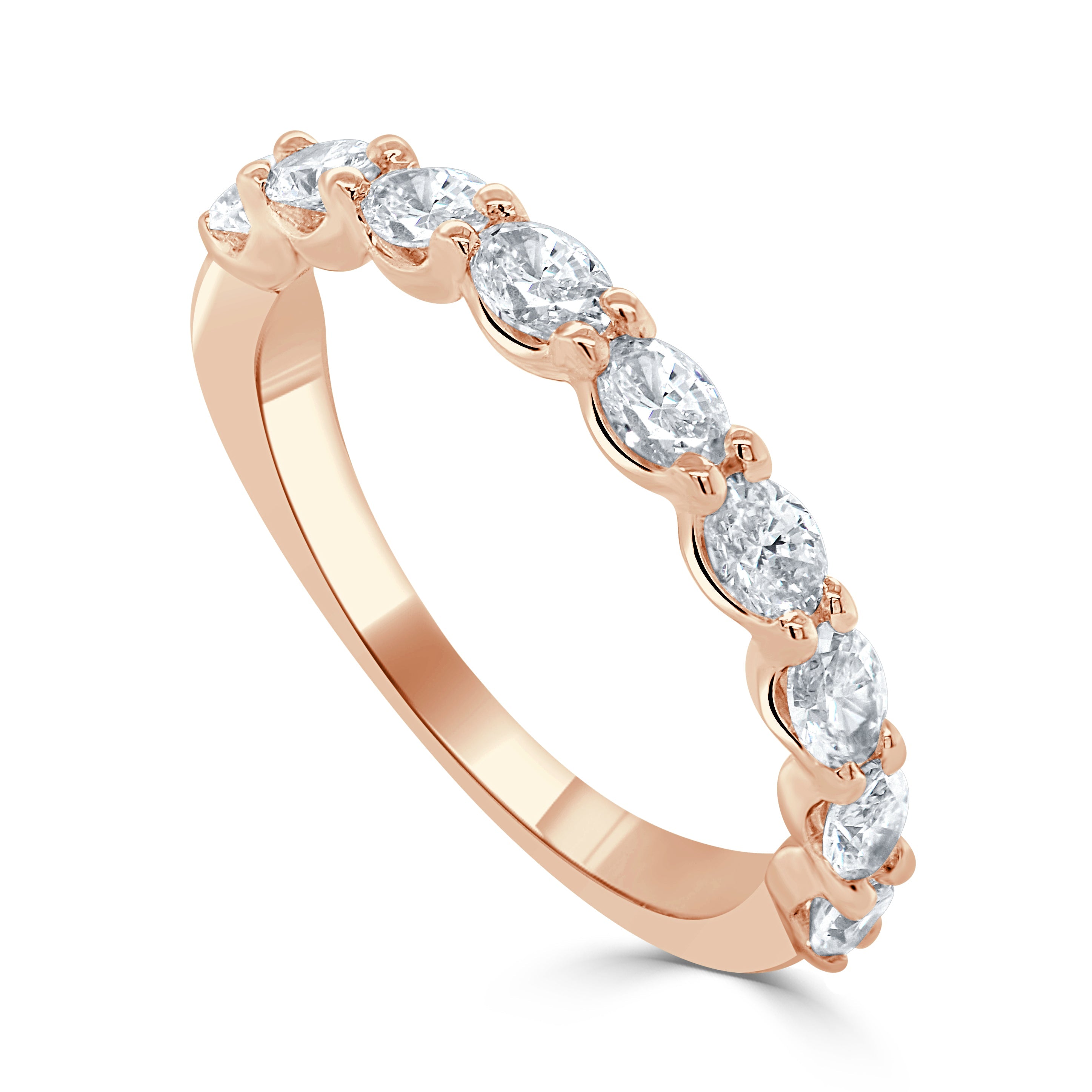 Oval Diamond Stackable Band