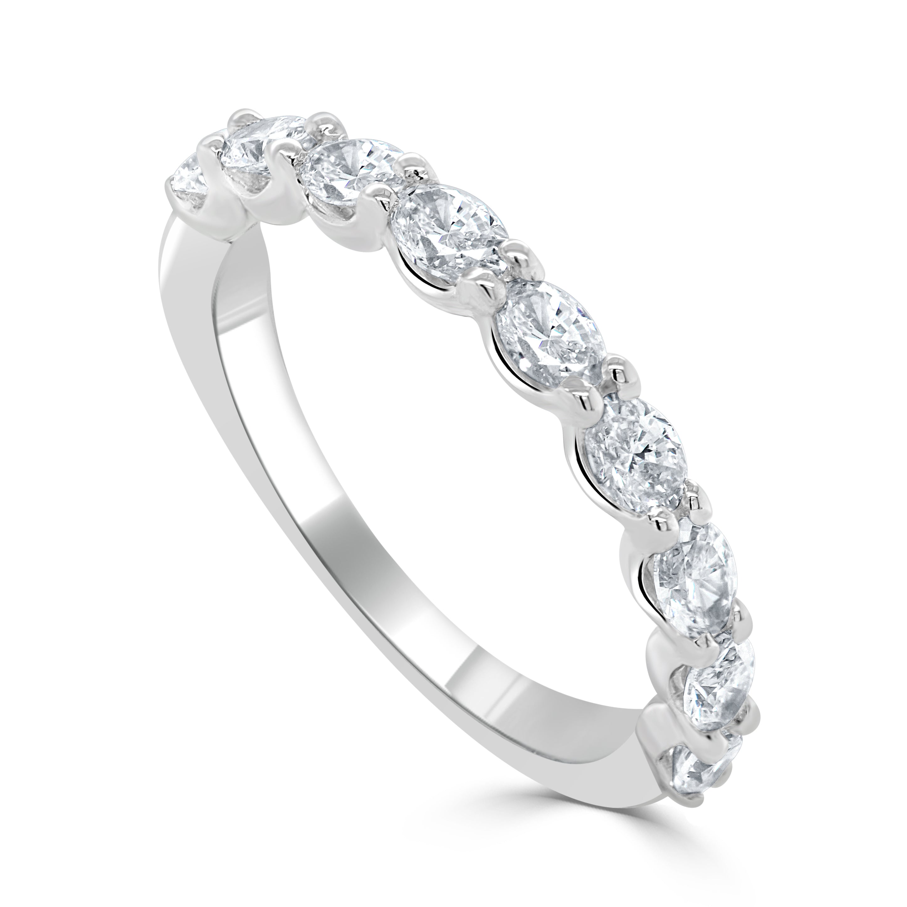 Oval Diamond Stackable Band