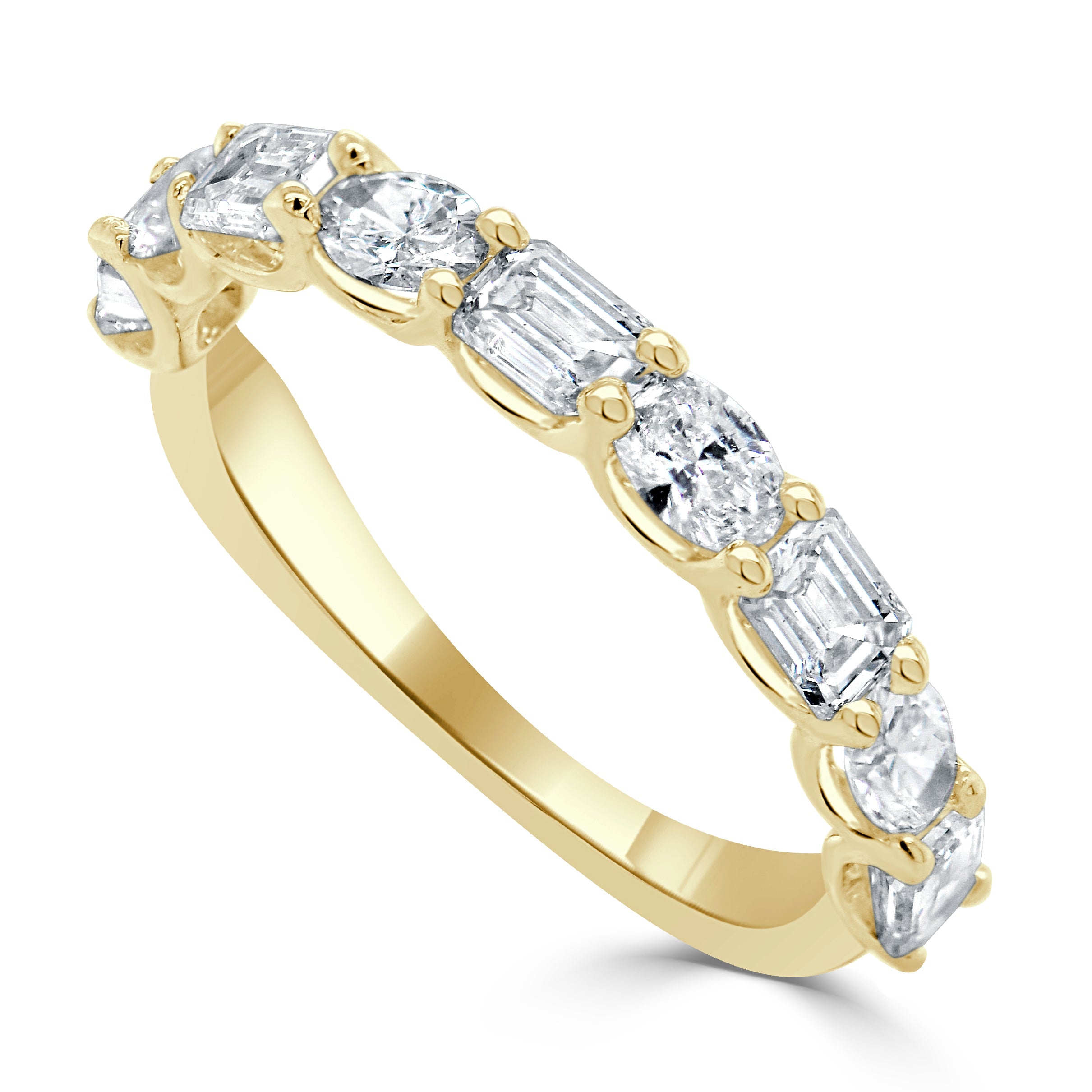 Emerald-Cut Oval Diamond Ring