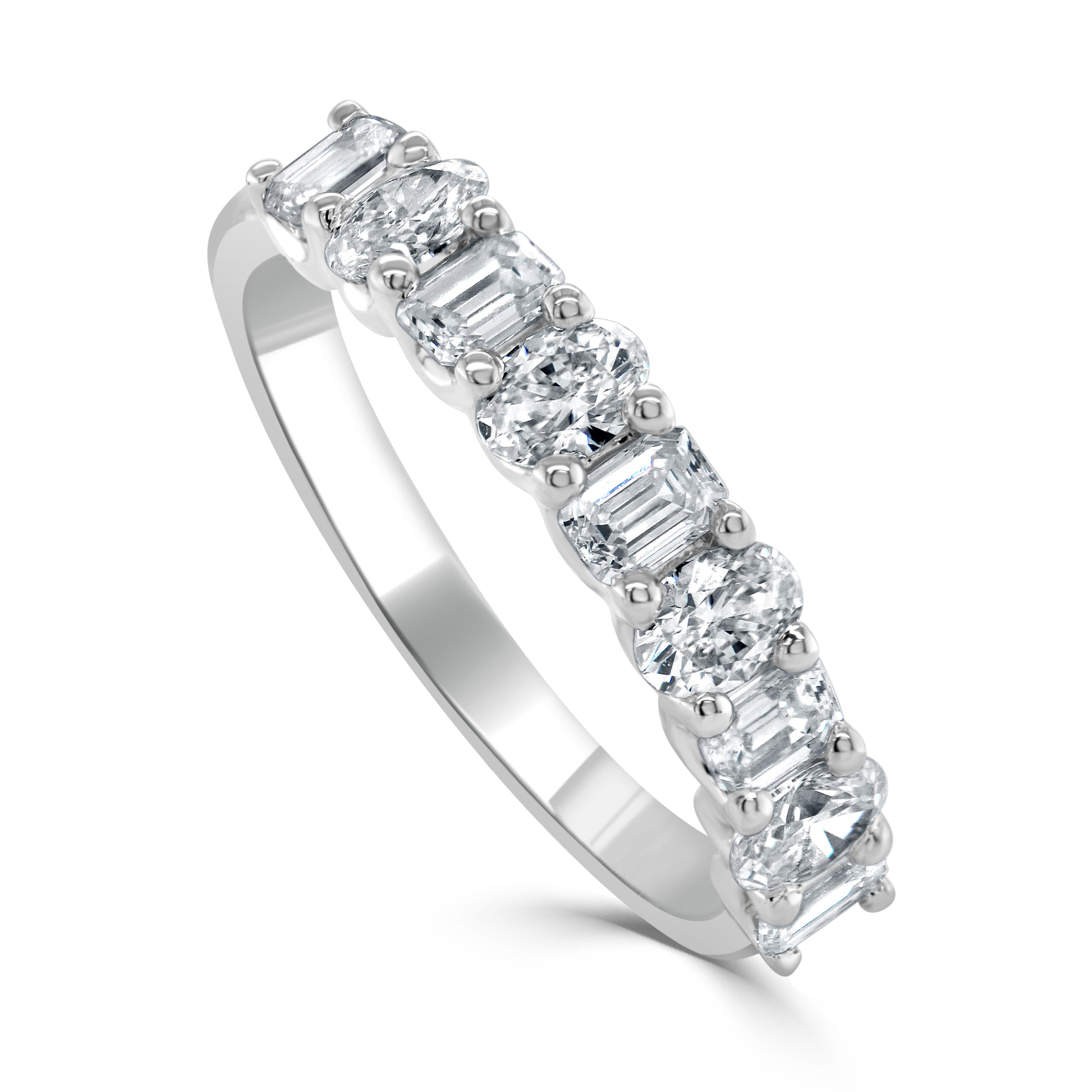 Oval Emerald-Cut Diamond Ring