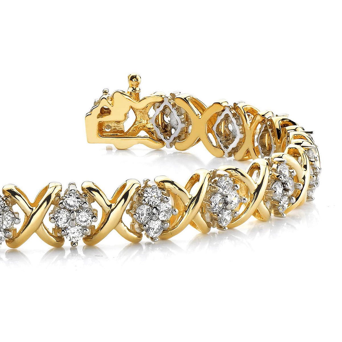 X Quad Diamond Bracelet