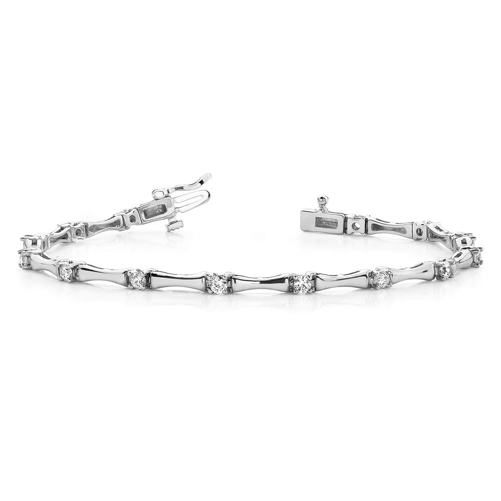 Alternating Diamond Column Bracelet