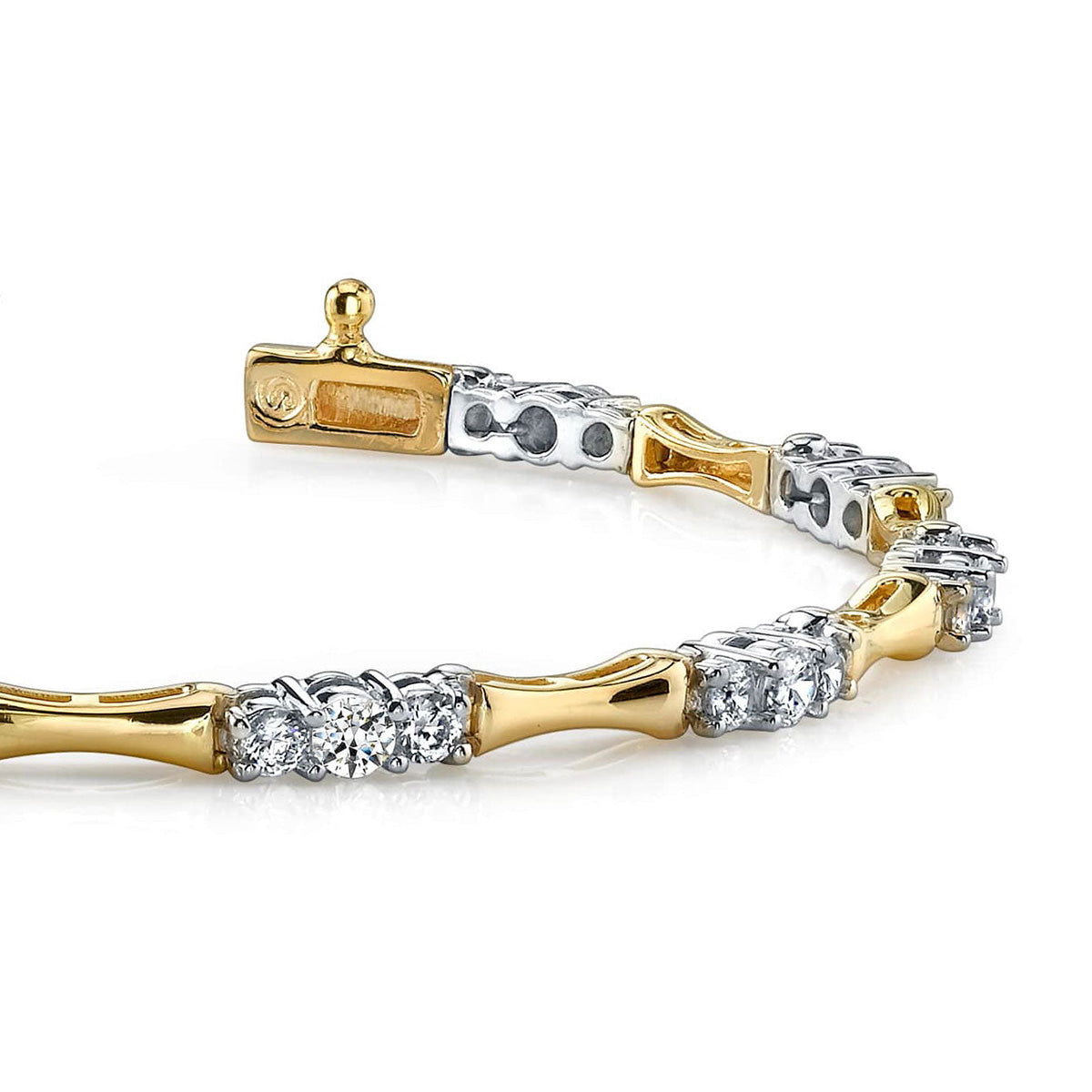 Diamond Column Link Bracelet