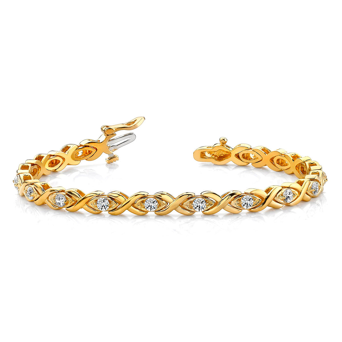X Link Diamond Bracelet