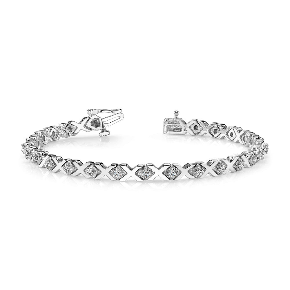 Illusion X And Diamond Bracelet