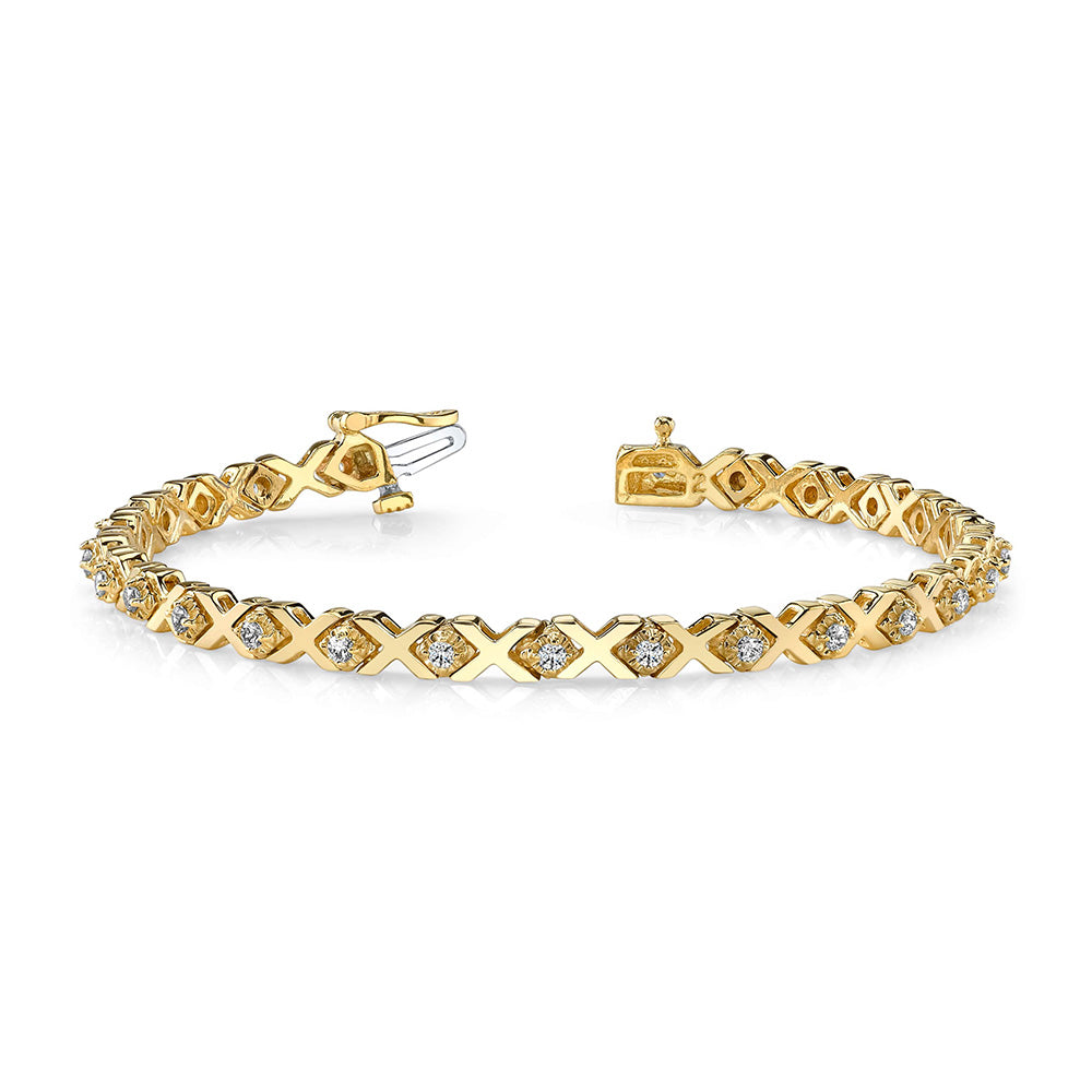 Illusion X And Diamond Bracelet