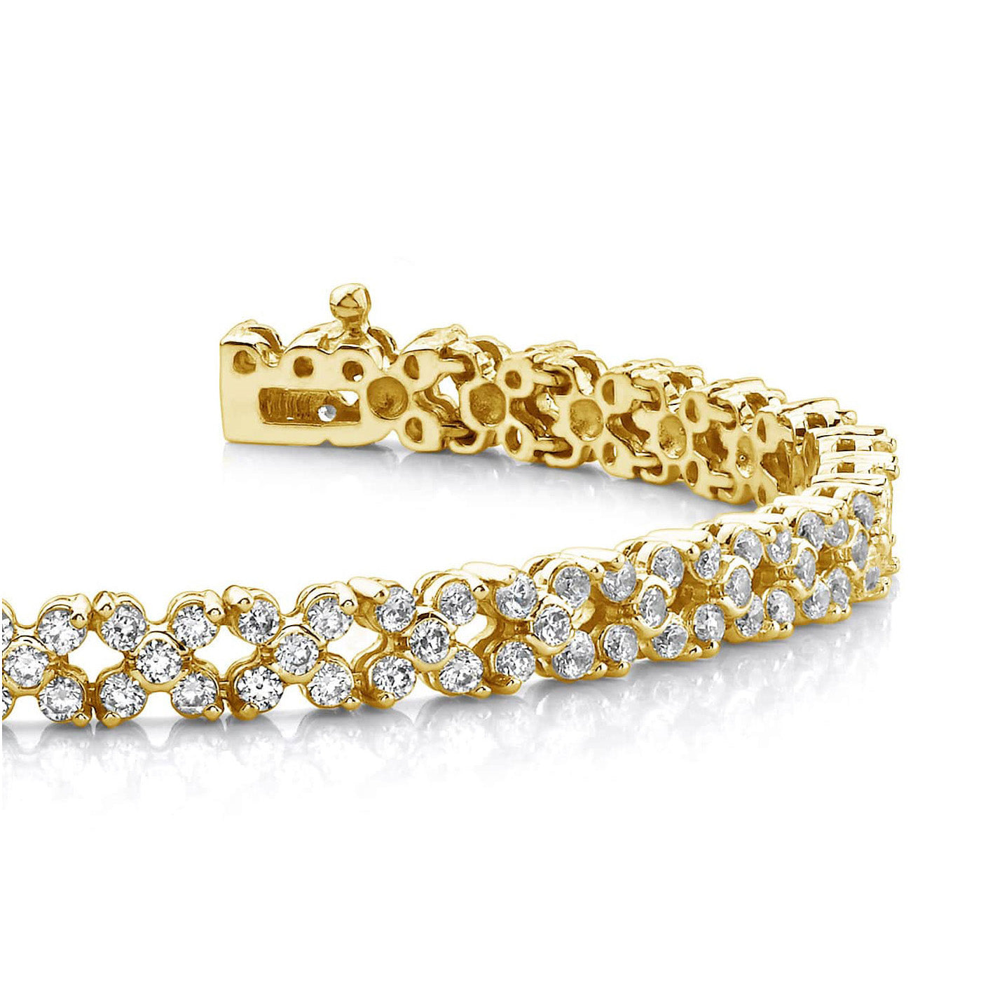 Diamond Round Flower Bracelet