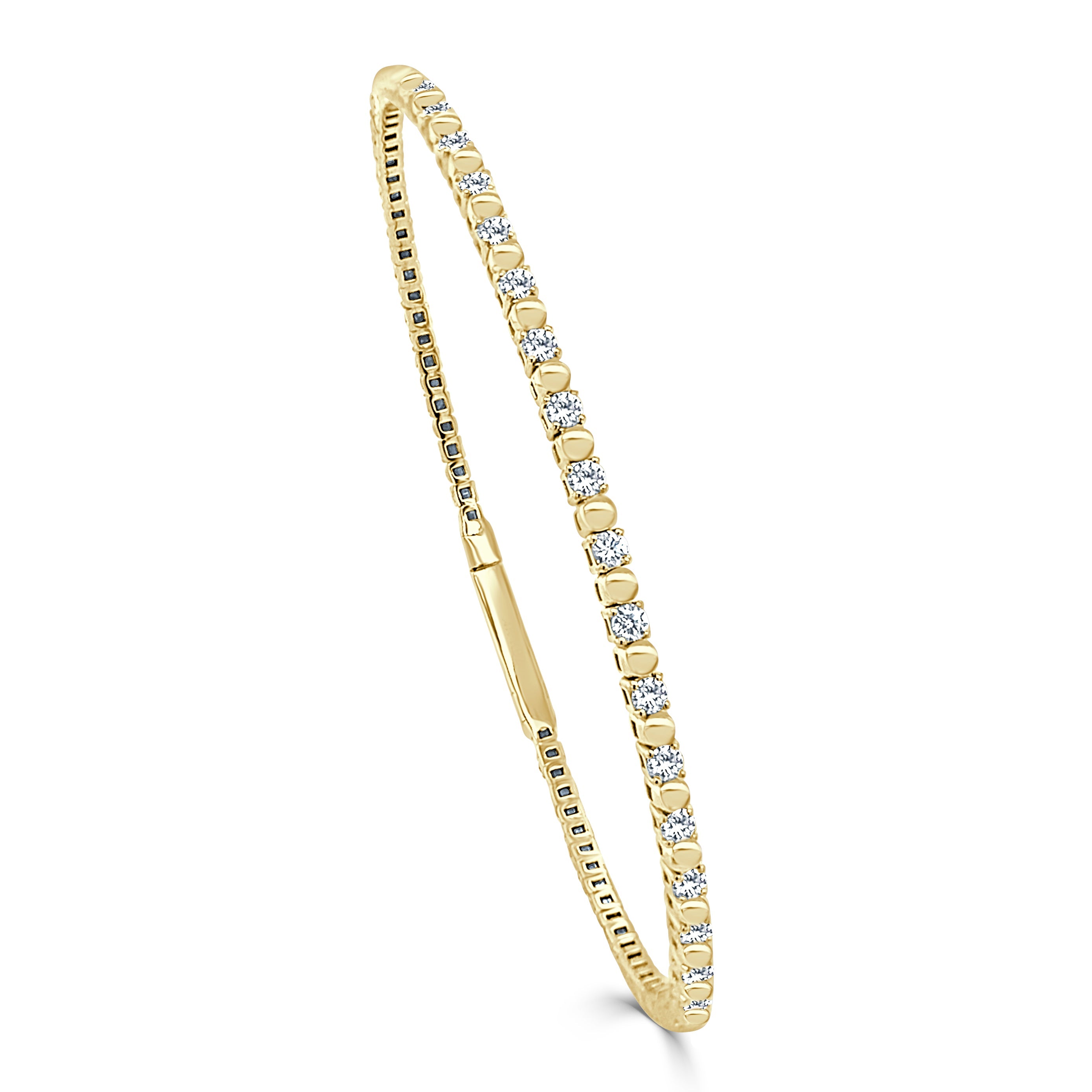 Diamond Flexible Beaded Bangle