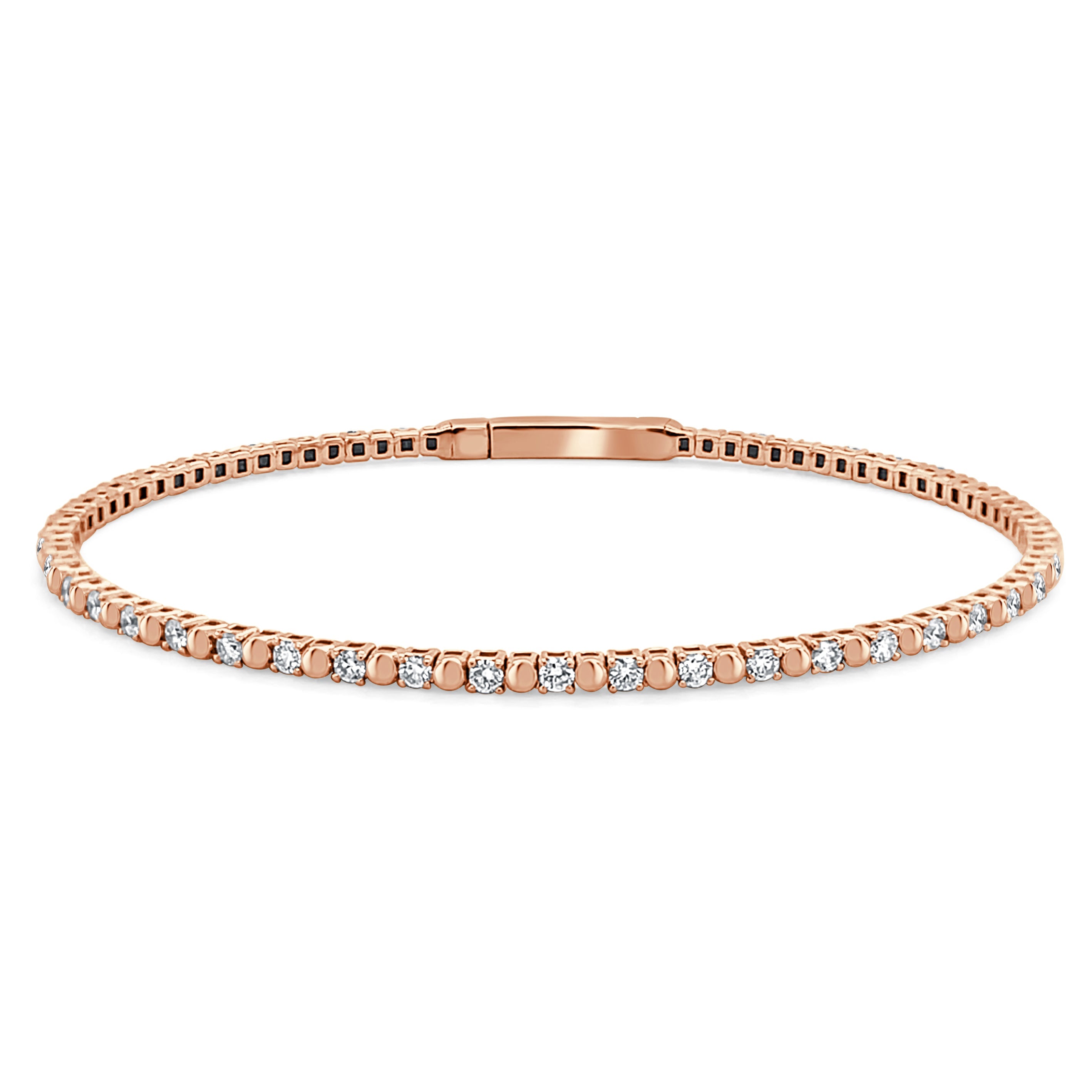 Diamond Flexible Beaded Bangle