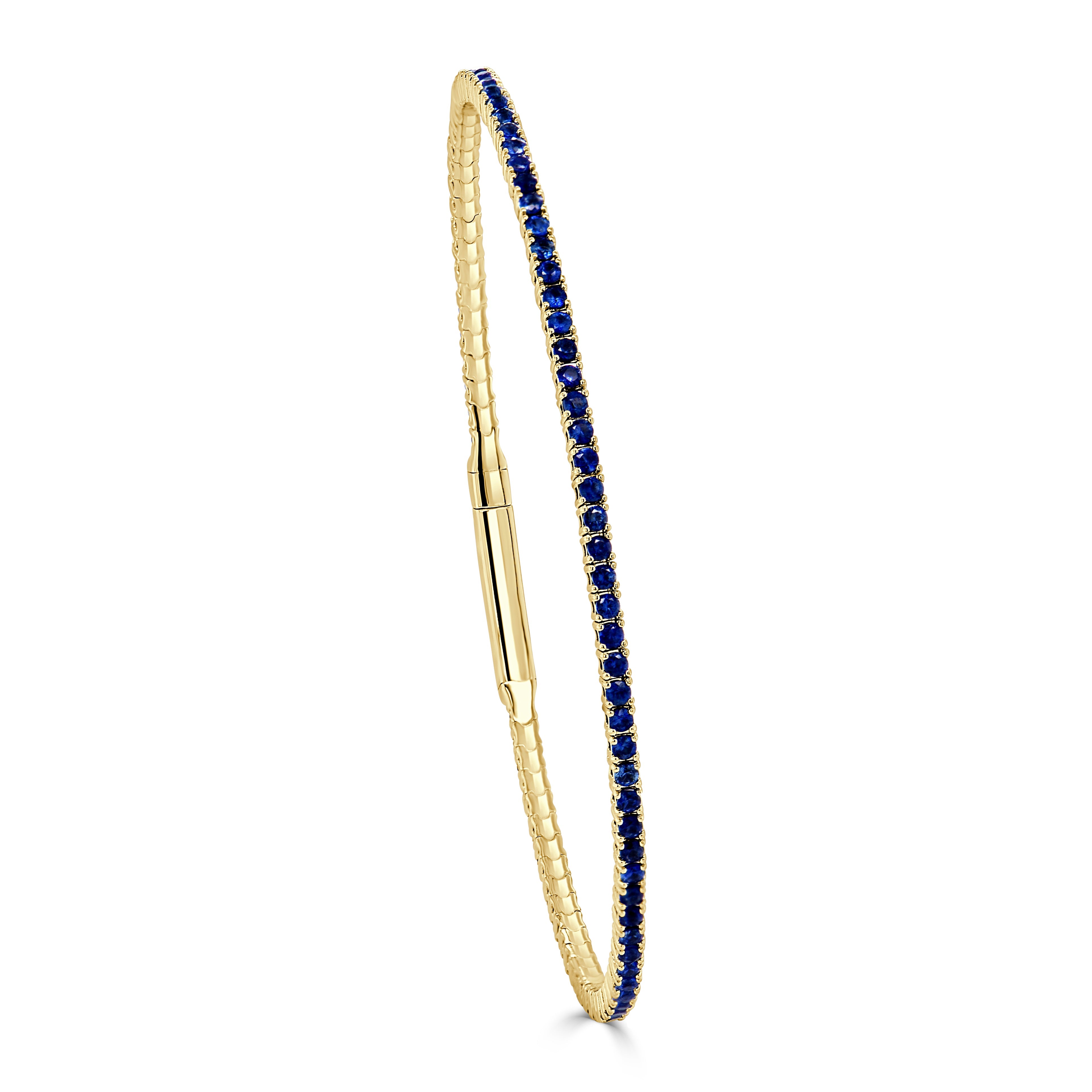 Blue Sapphire Flexible Eternity Bangle
