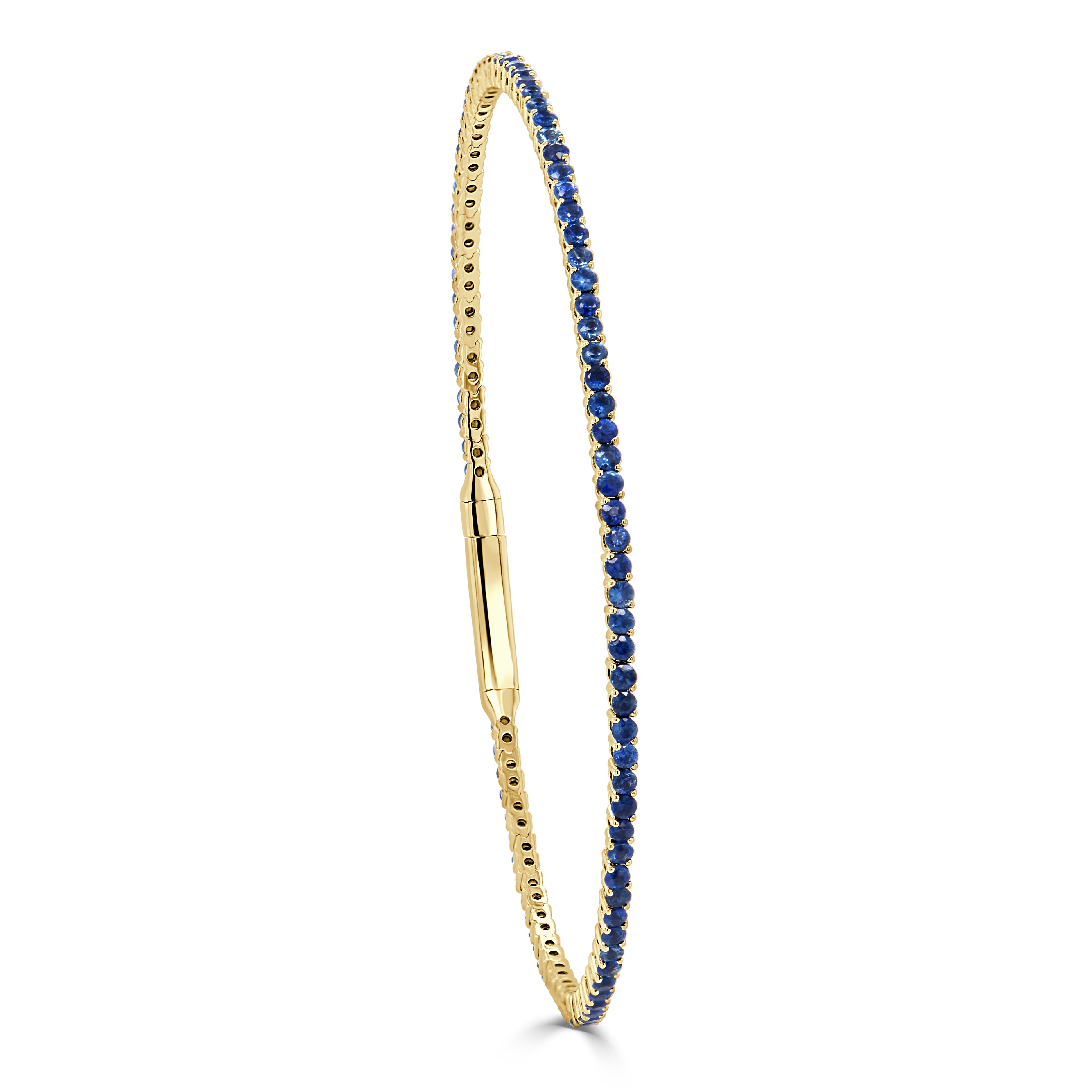 Blue Sapphire Flexible Eternity Bangle