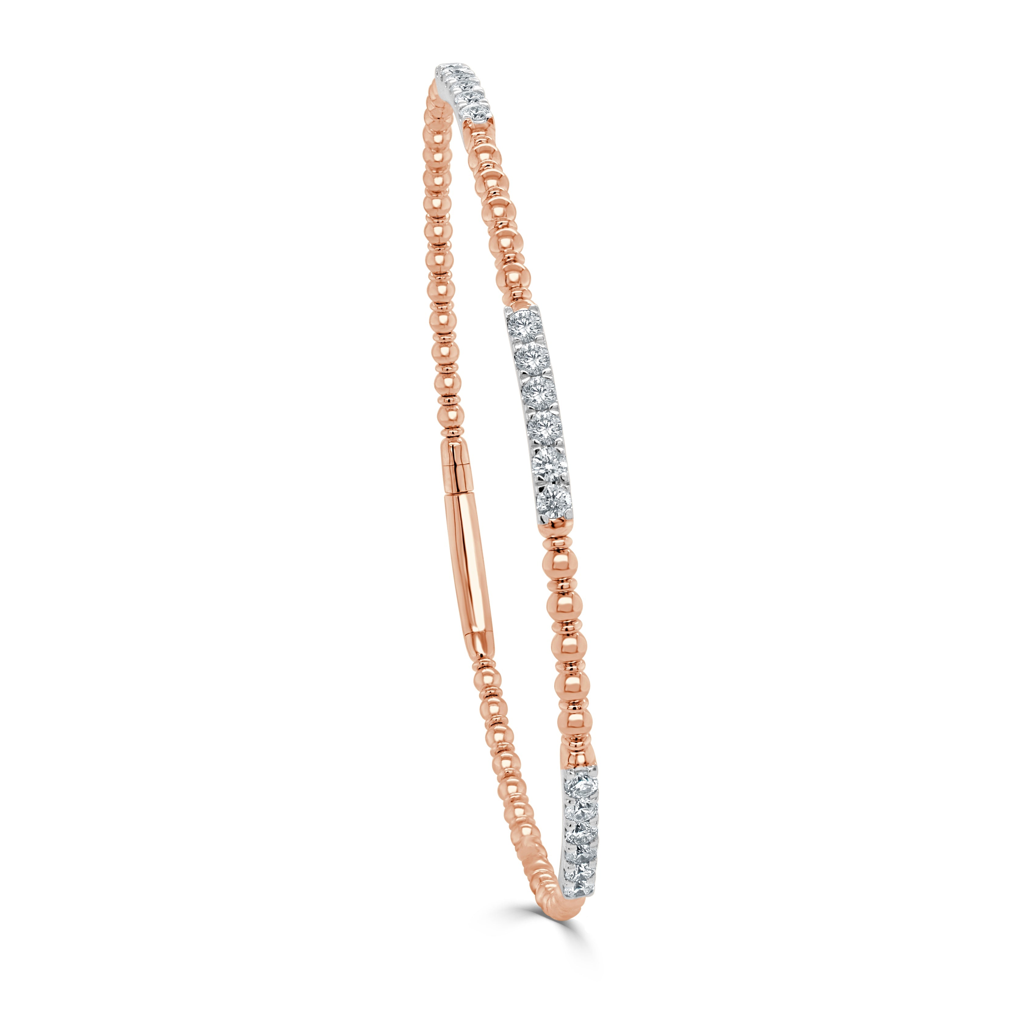 Diamond Flexible Beaded Bangle