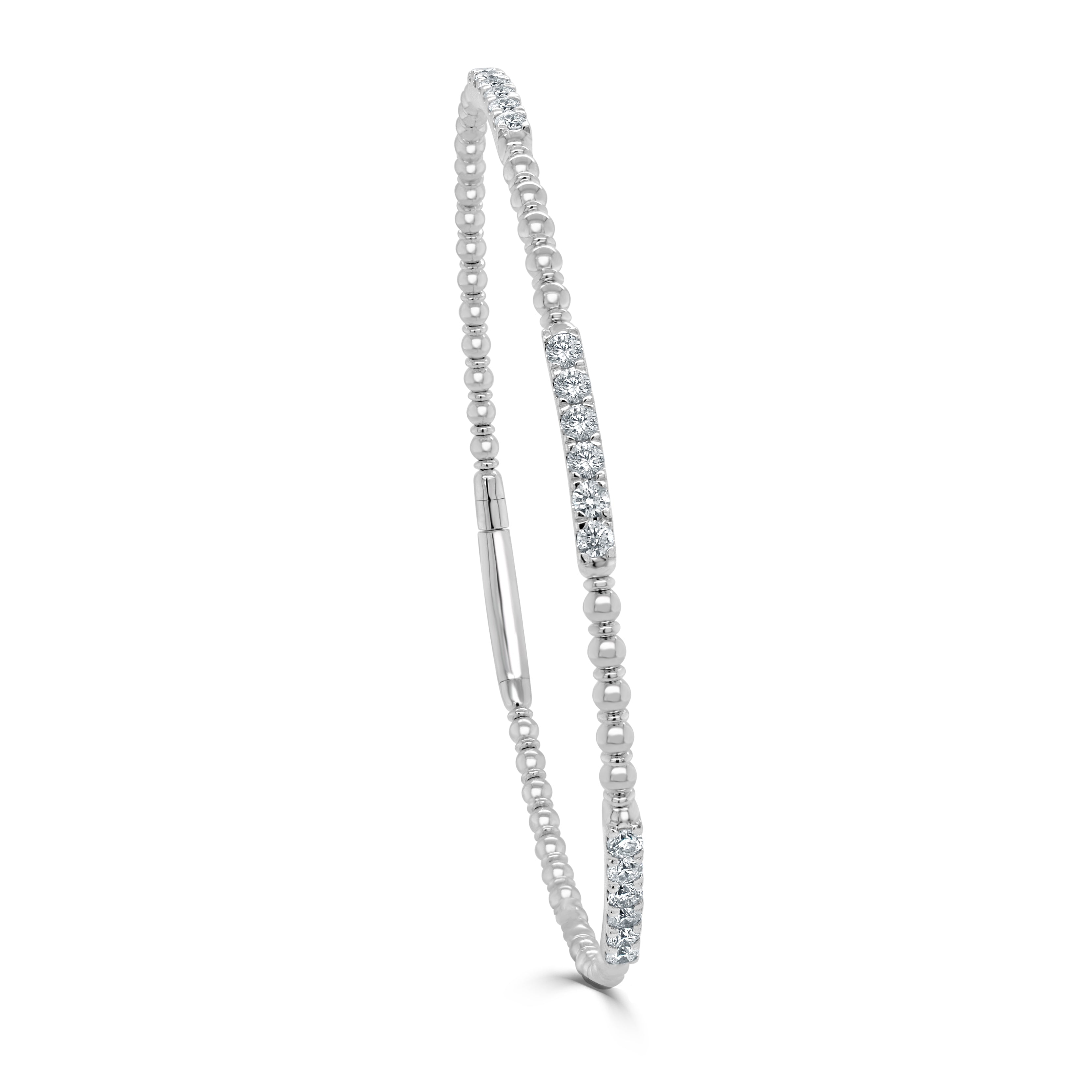 Diamond Flexible Beaded Bangle