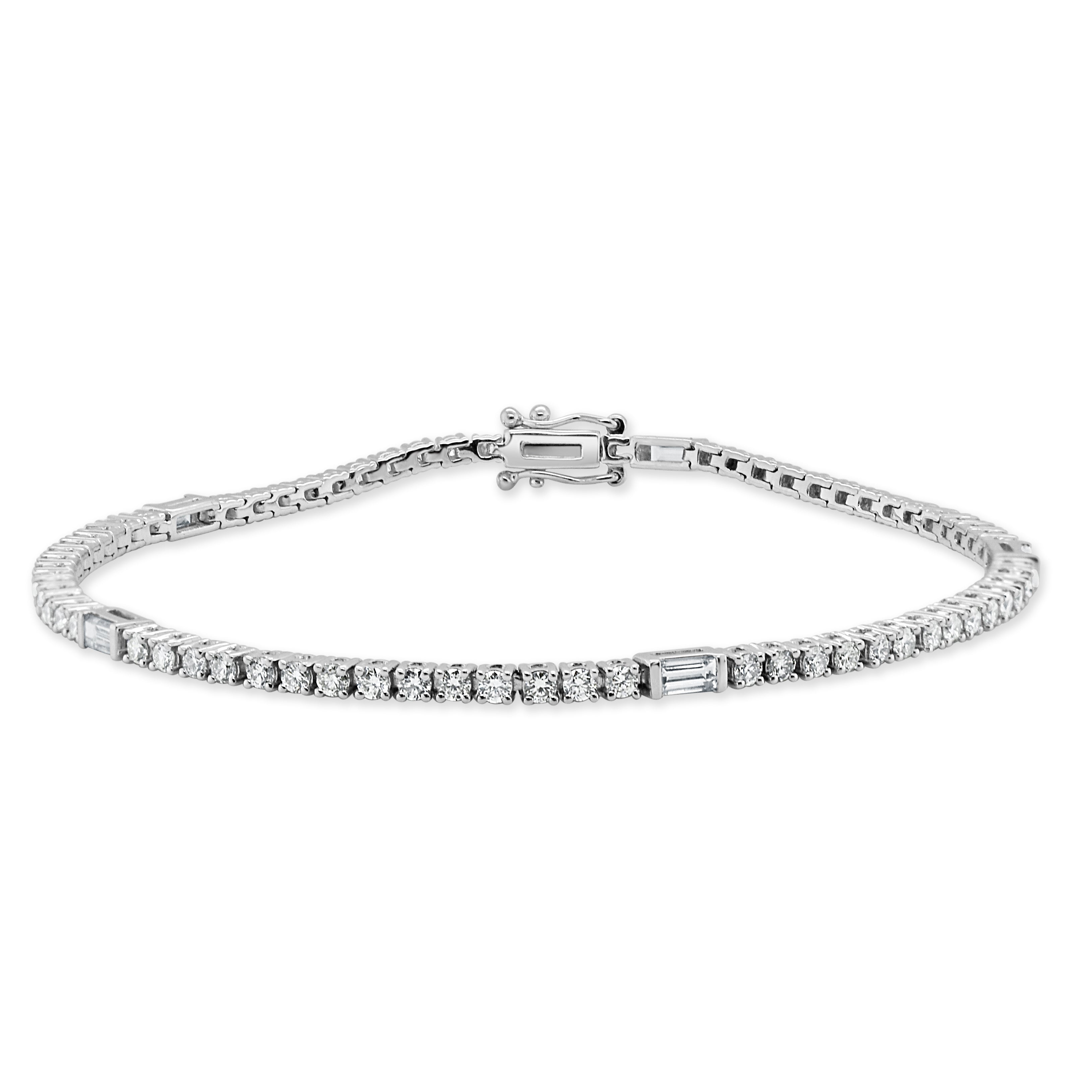 Baguette Diamond Tennis Bracelet