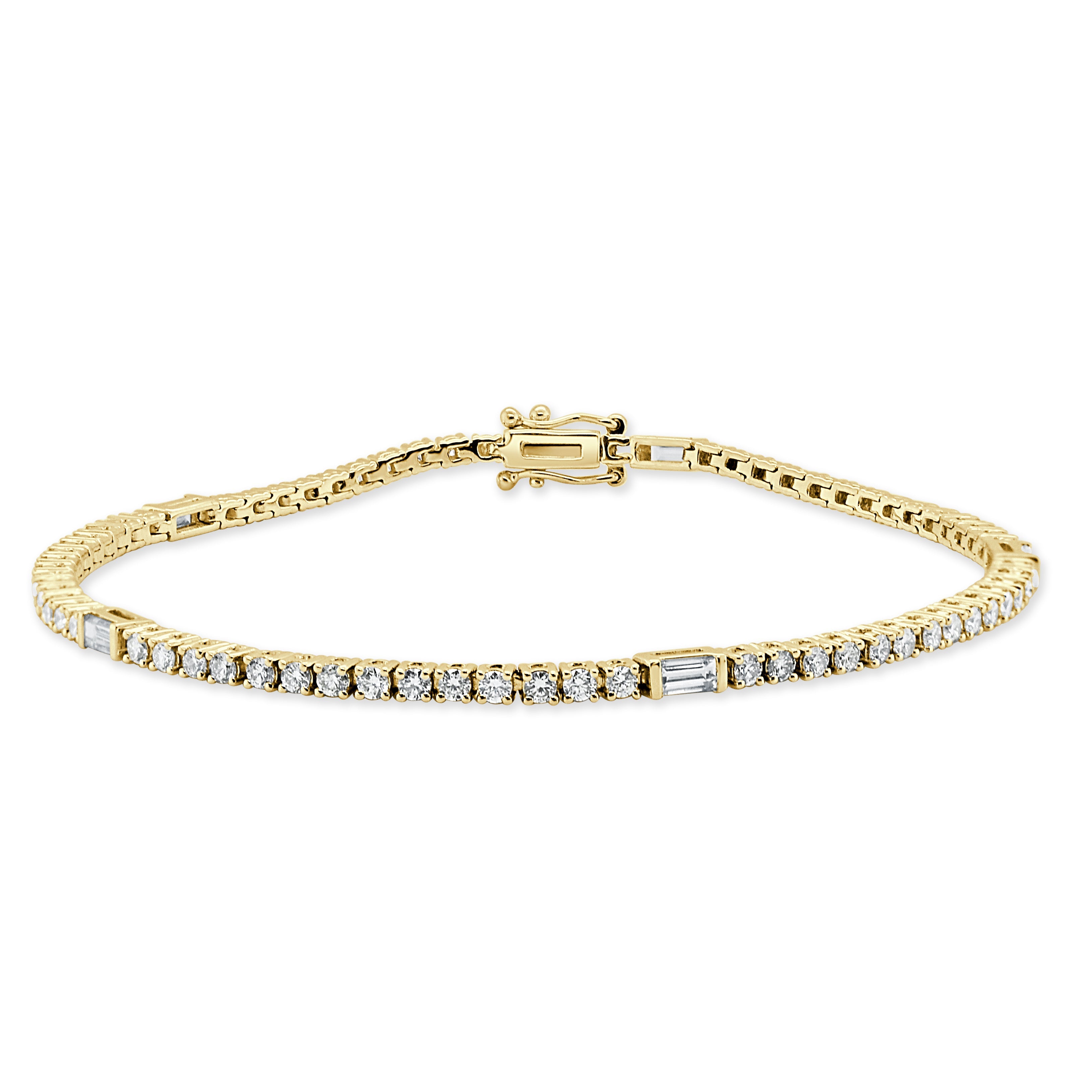 Baguette Diamond Tennis Bracelet