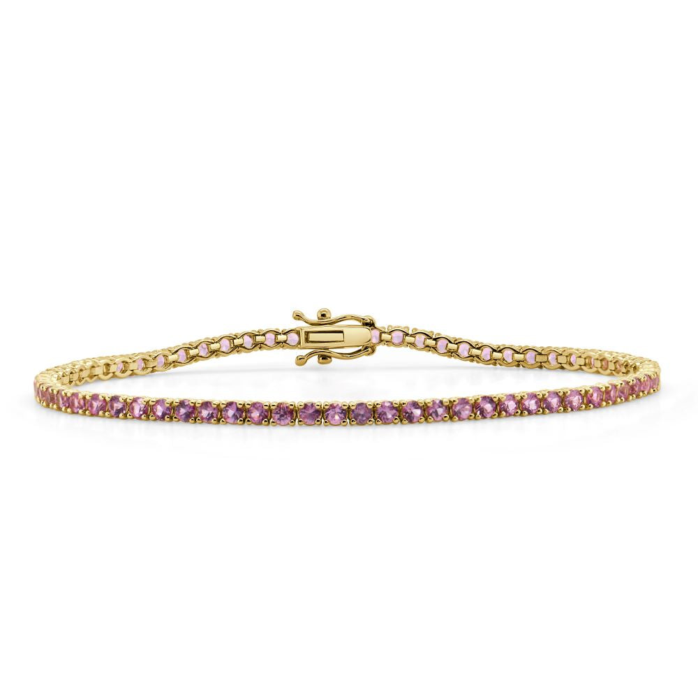 Pink Sapphire Tennis Bracelet