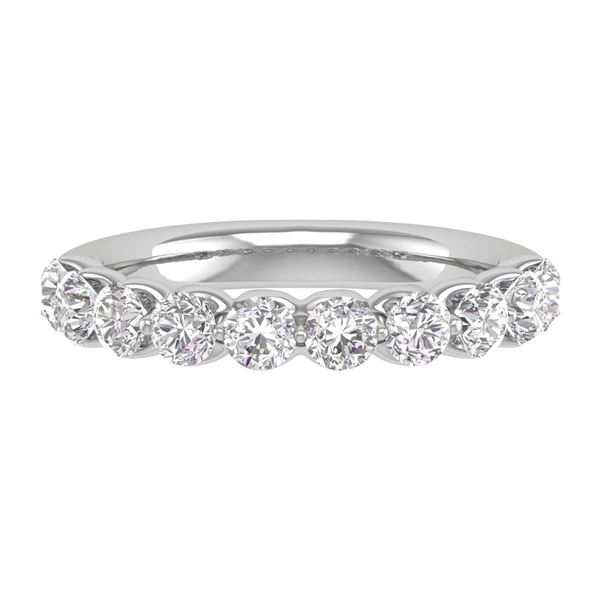 14K 1 Ct Gold Colorless Flawless Common Prong Wedding Band