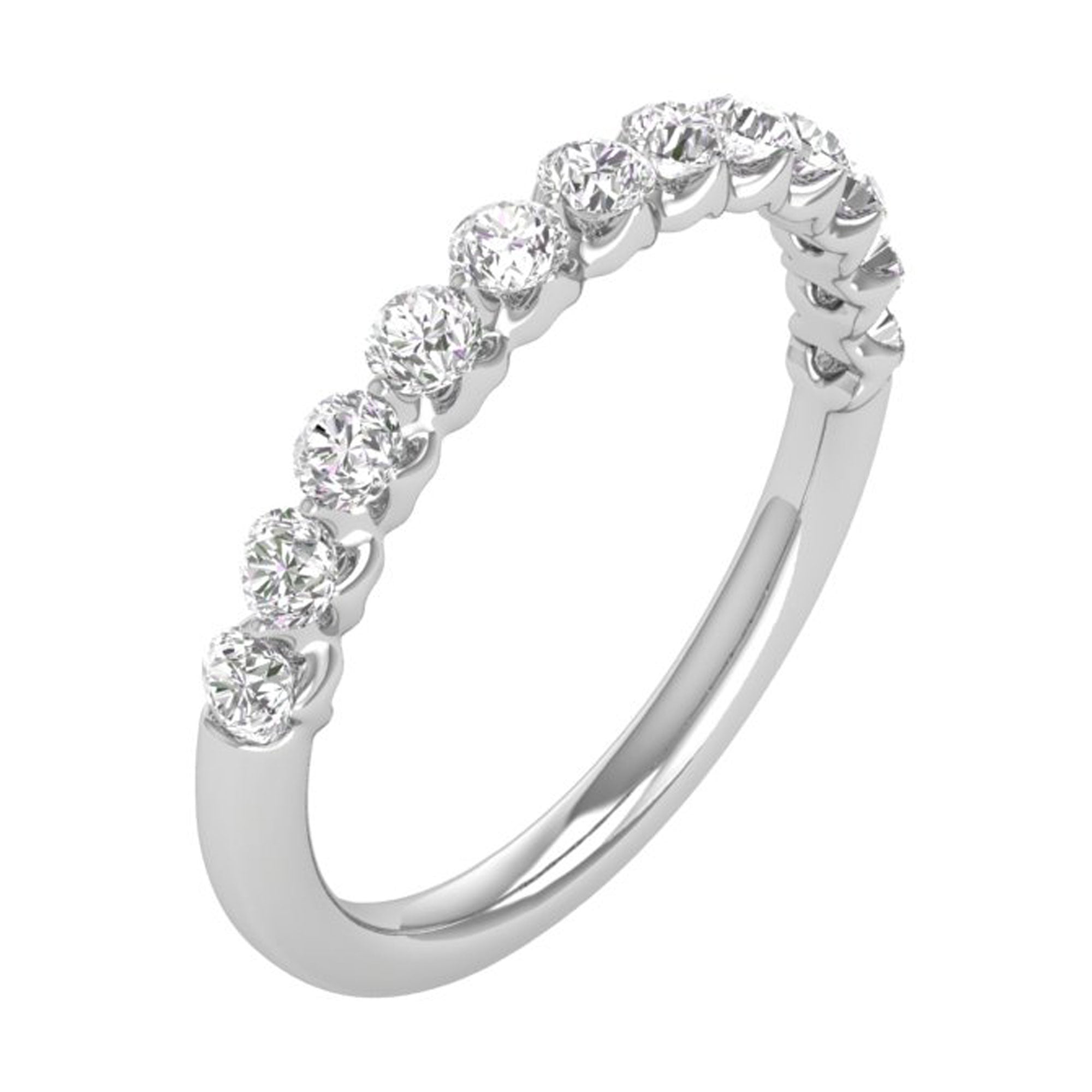 14K 0.50 Ct Gold Colorless Flawless Common Prong Wedding Band