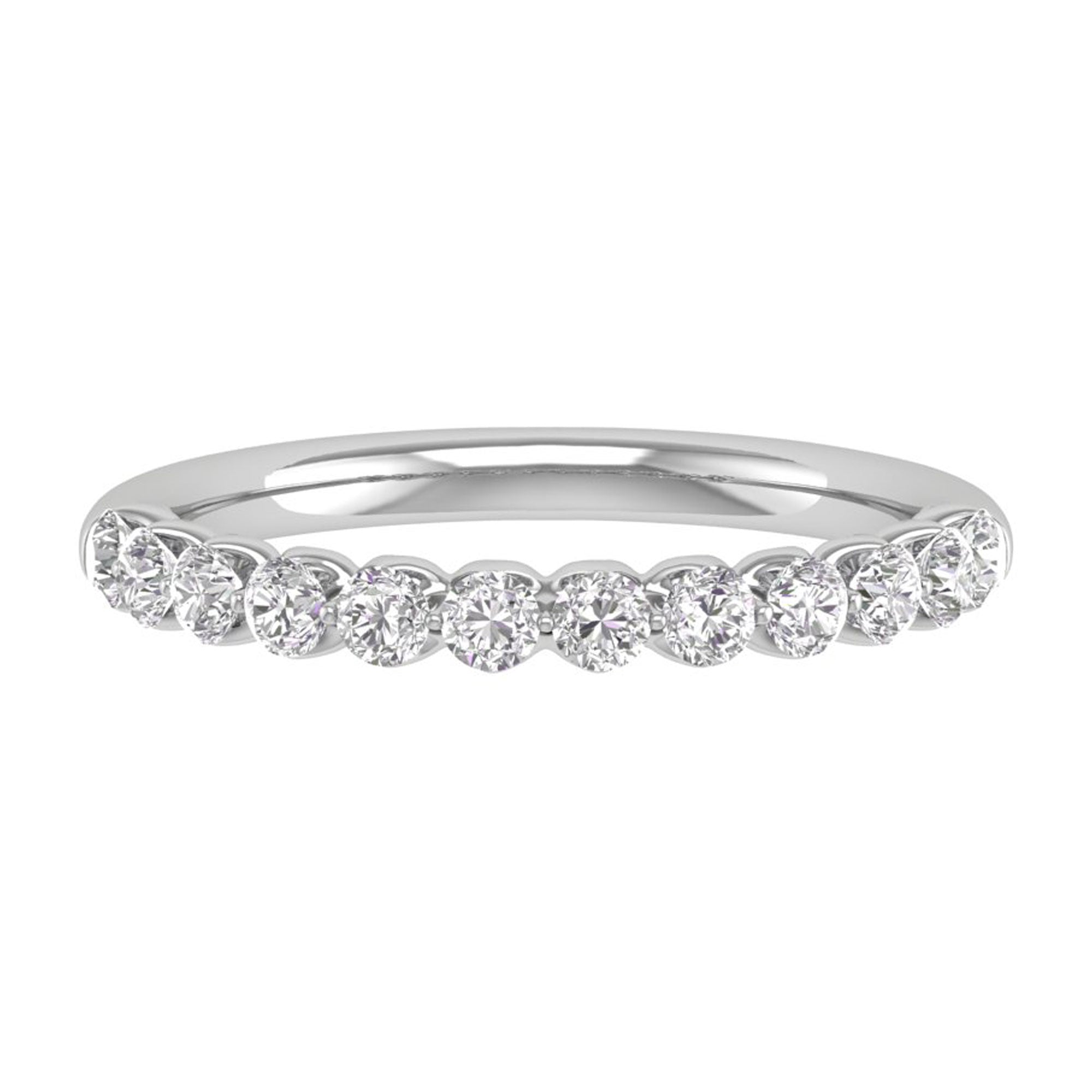 14K 0.50 Ct Gold Colorless Flawless Common Prong Wedding Band
