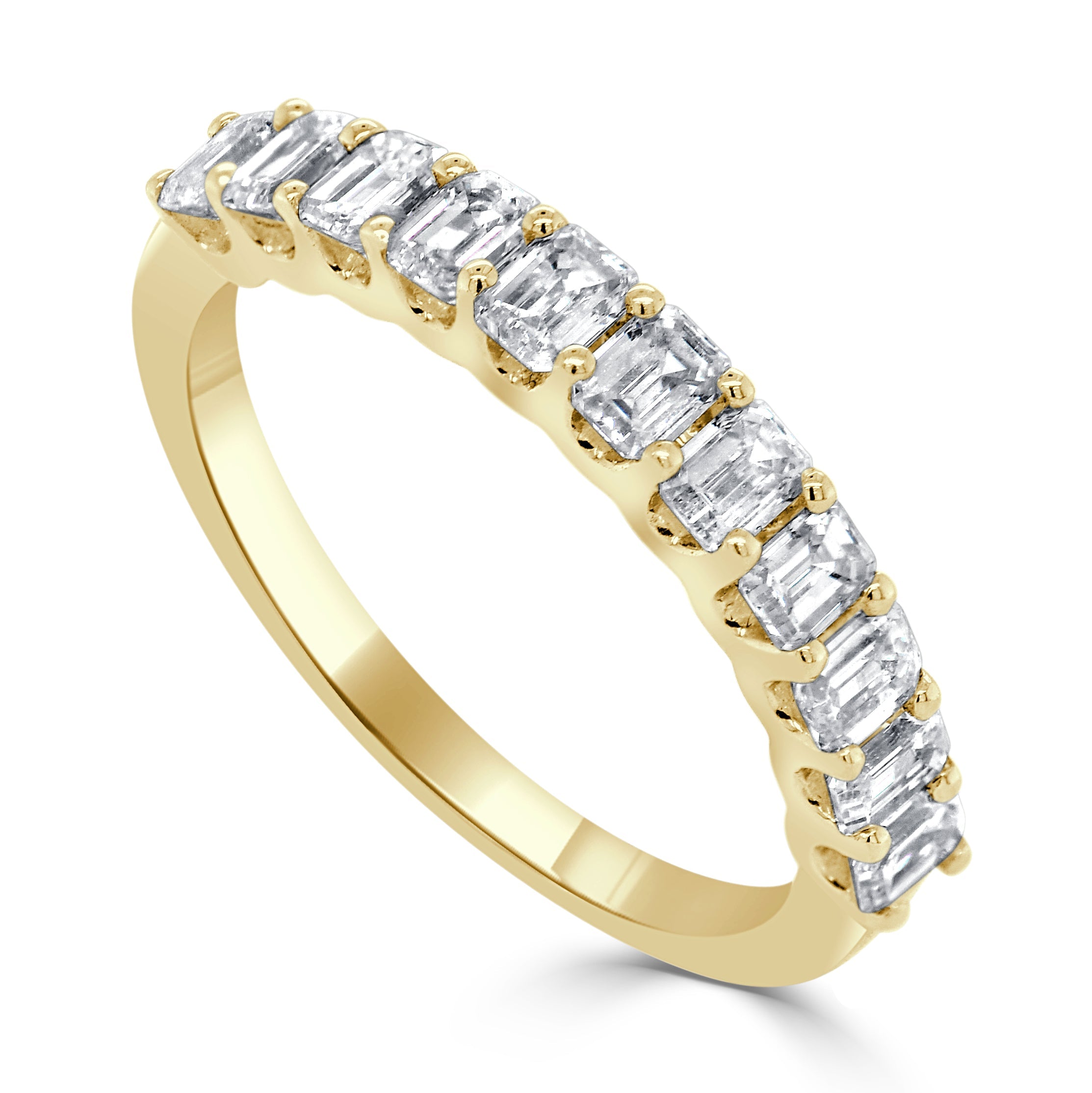 Emerald-Cut Diamond Band