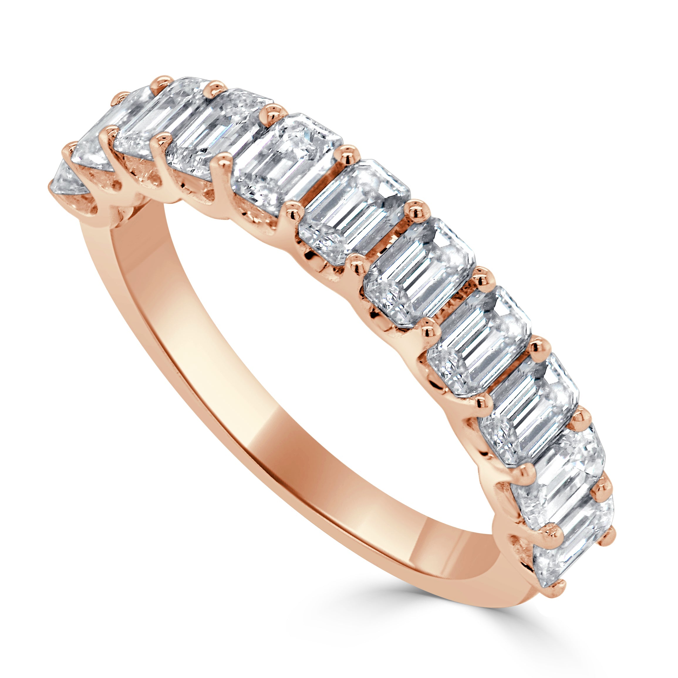 Emerald-Cut Diamond  Band