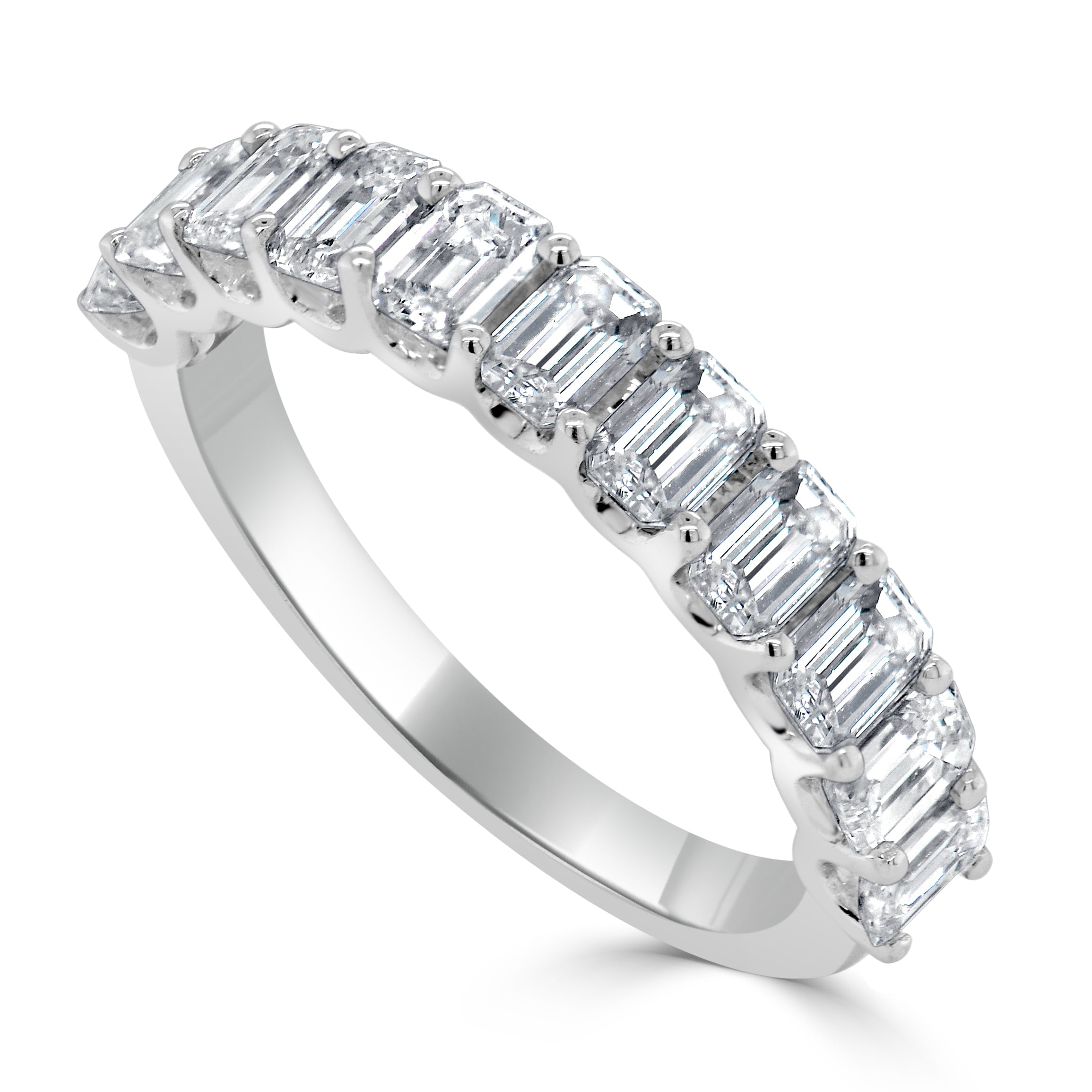 Emerald-Cut Diamond  Band