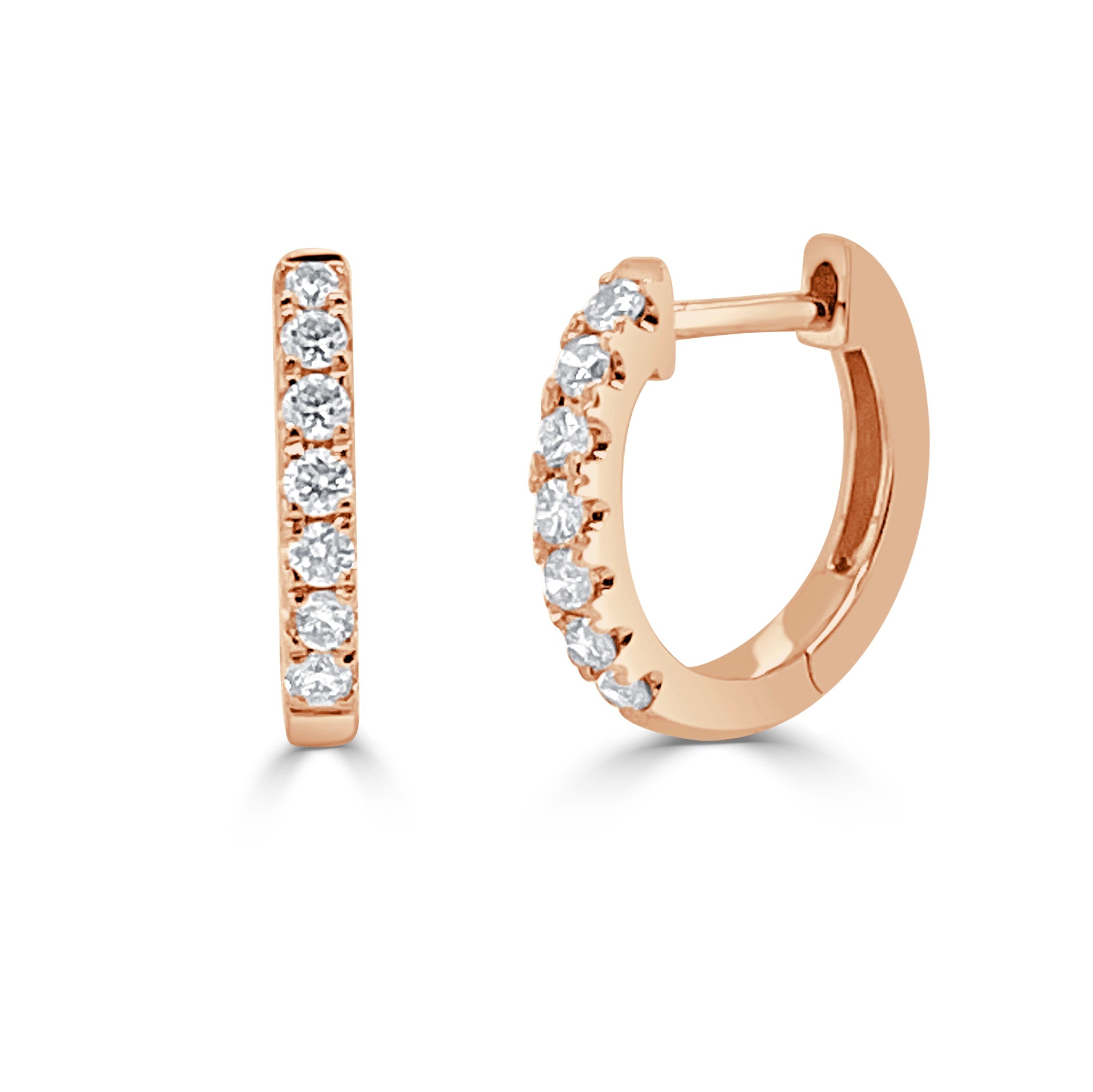 Diamond Huggie Earrings