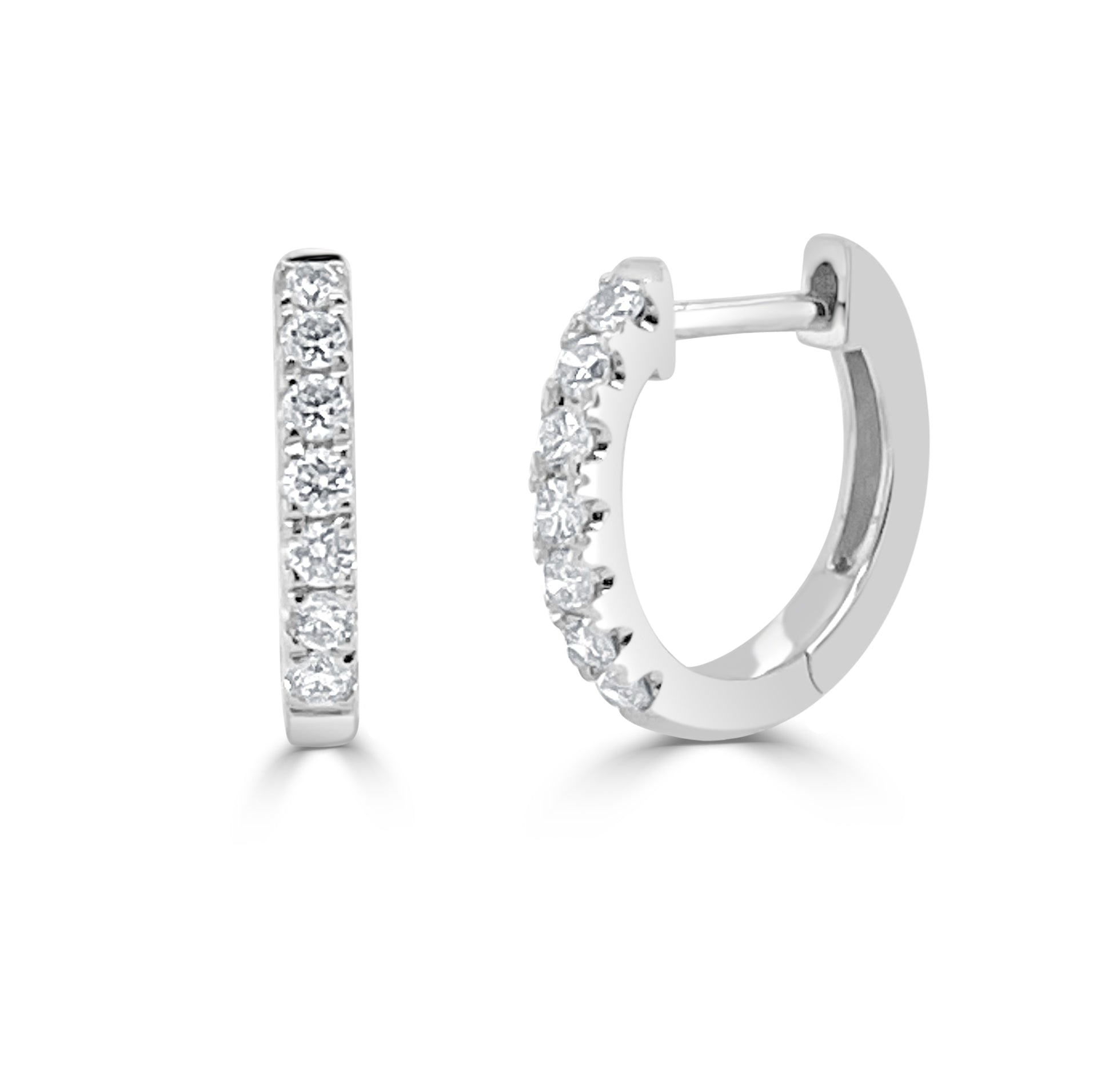 Diamond Huggie Earrings