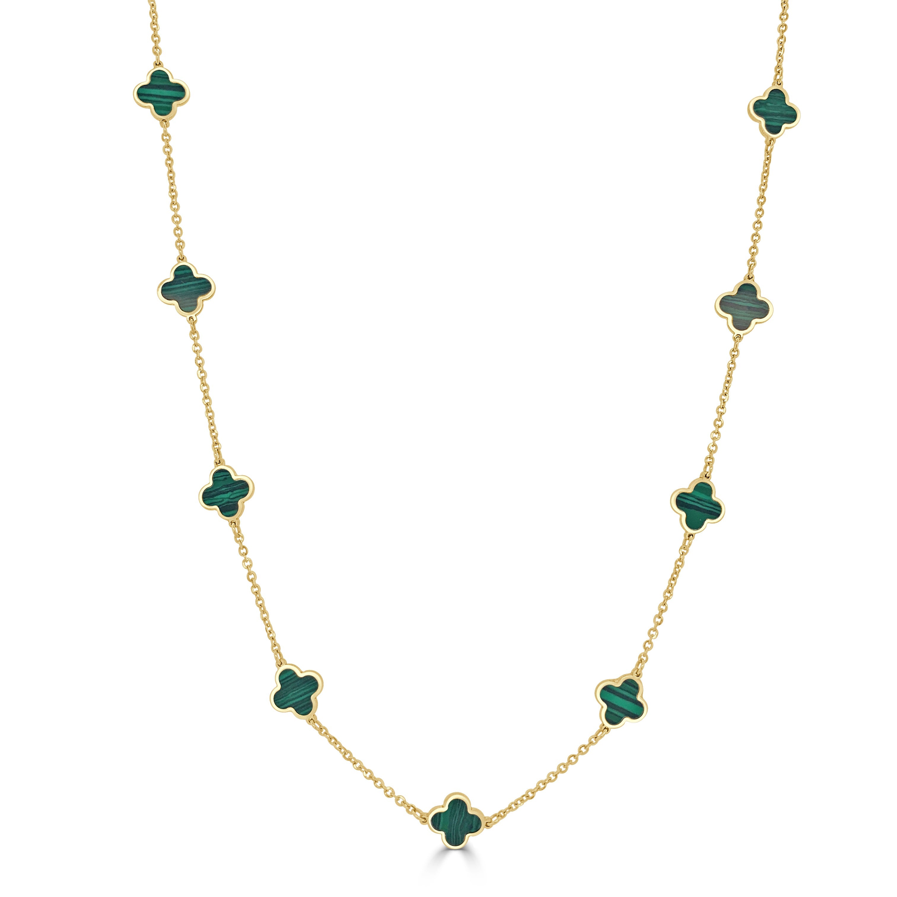 Malachite Clover Necklace