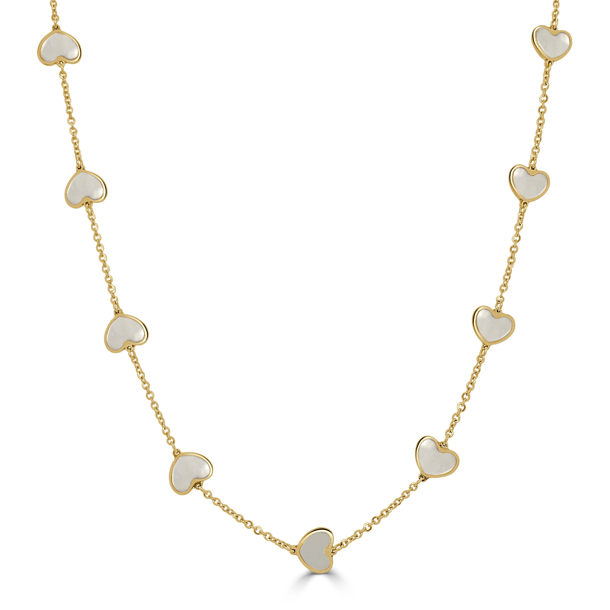 Mother of Pearl Heart Necklace