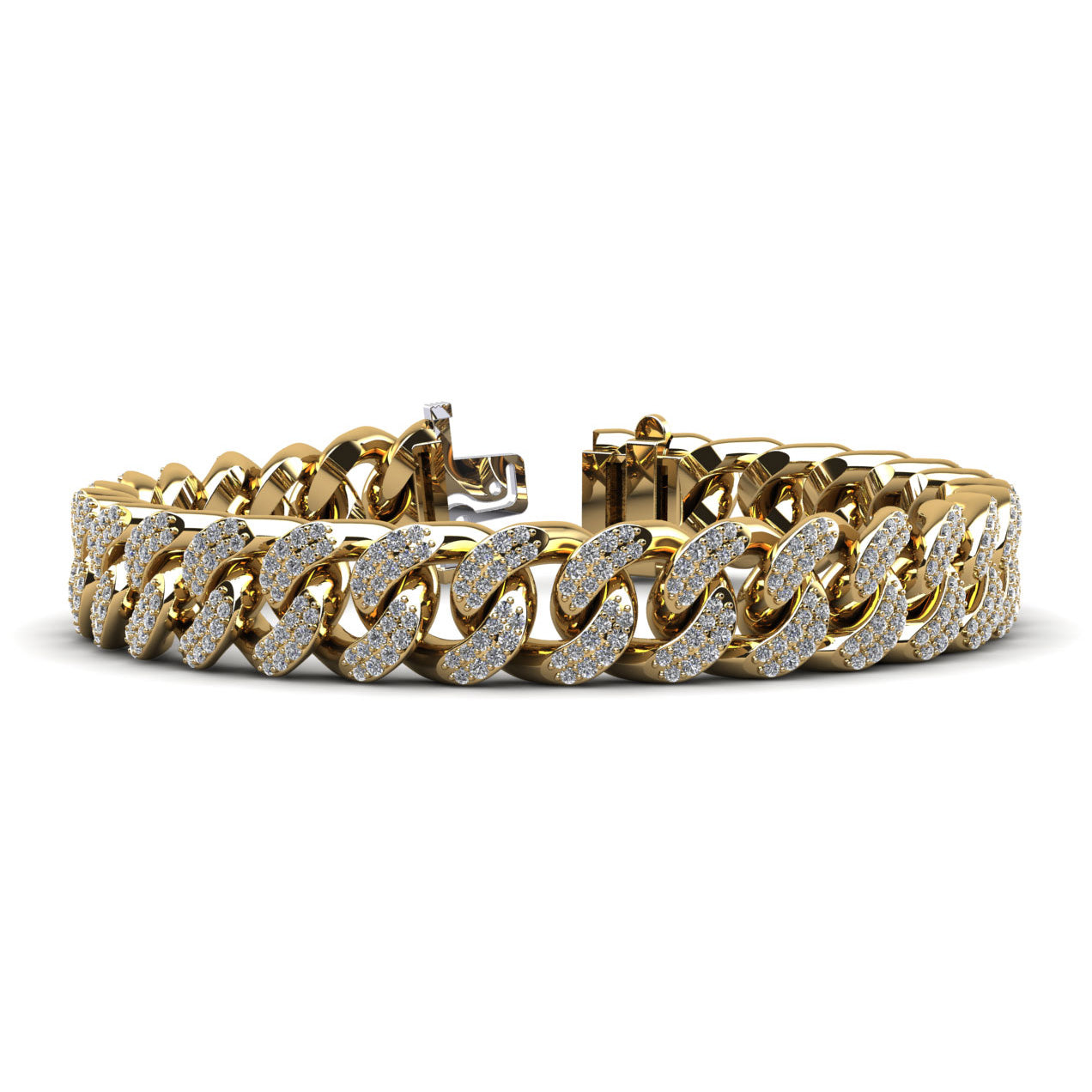 Two Row Women Link Diamond Bracelet